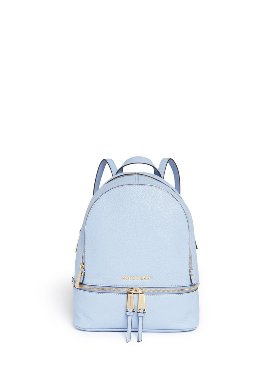 small blue backpack