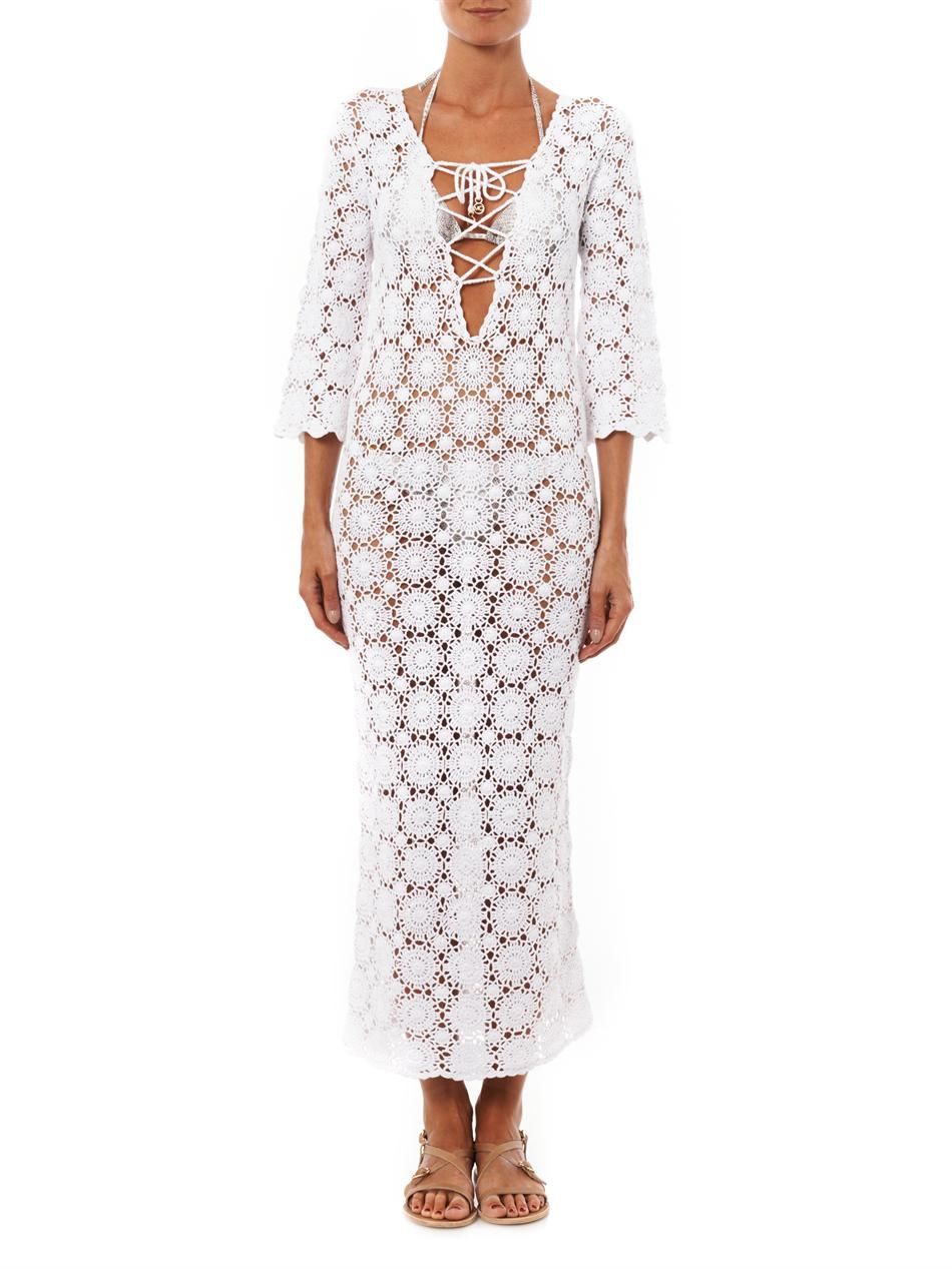 Melissa Odabash Cara Crochet Maxi Dress in White - Lyst