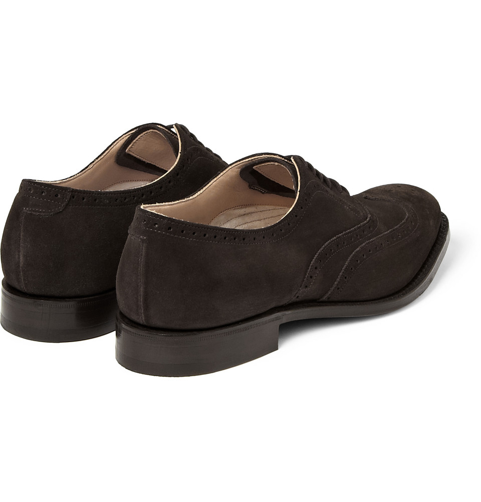 brown suede brogues