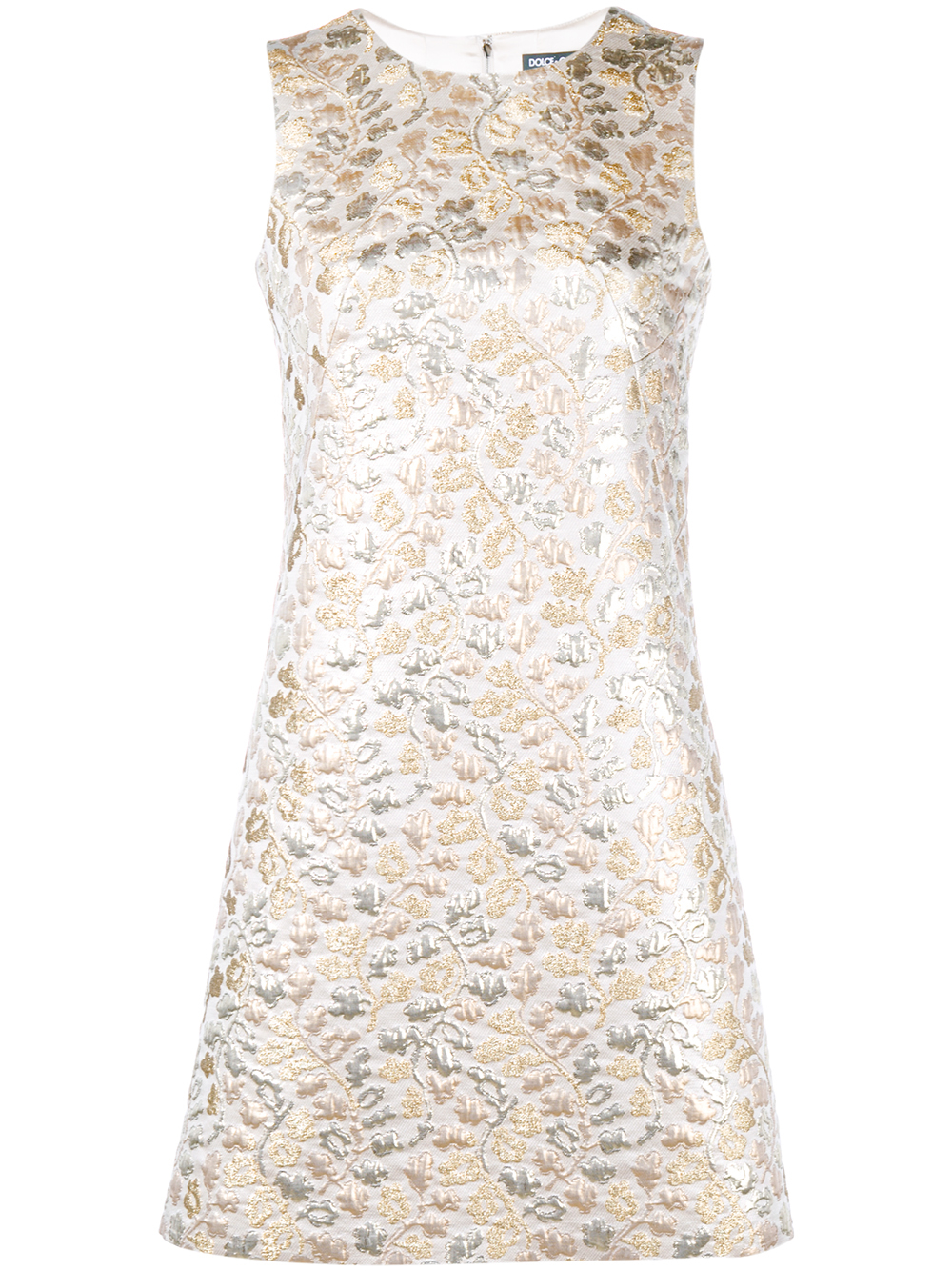 Dolce & Gabbana A-line Brocade Dress in Metallic | Lyst