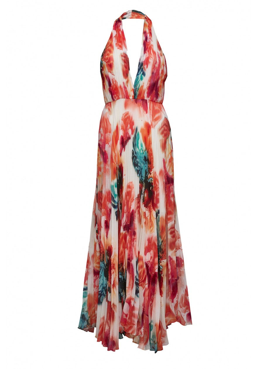 Alice + Olivia Clare Halterneck Maxi Dress - Lyst