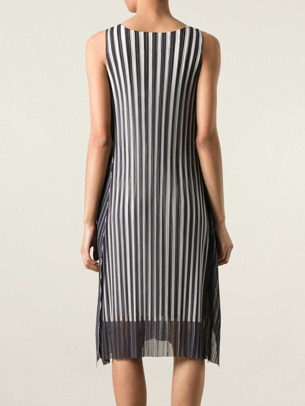 Pleats Please Issey Miyake Layered Pleated Dress In Black Lyst Pleats Please Issey Miyake Layered