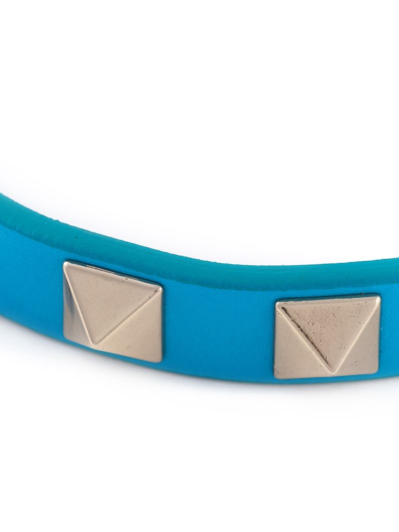 Valentino 'Rockstud' Bracelet in Blue - Lyst
