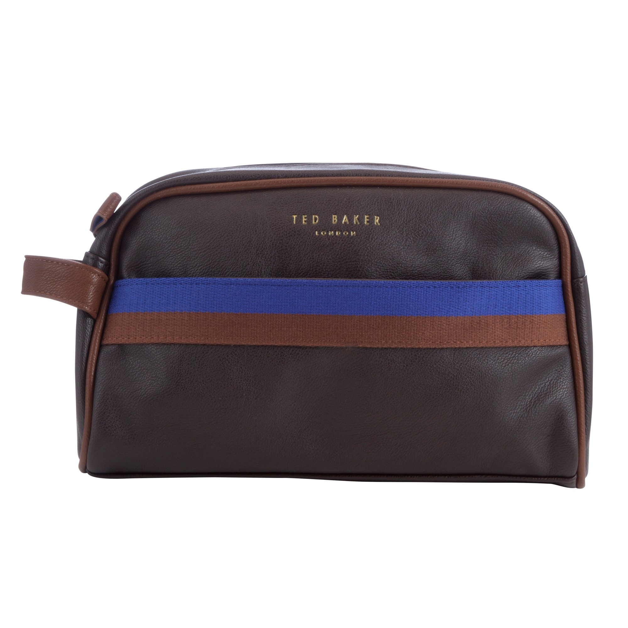 Ted Baker Cleanit Core Webbing Wash Bag in Chocolate (Brown) for Men - Lyst