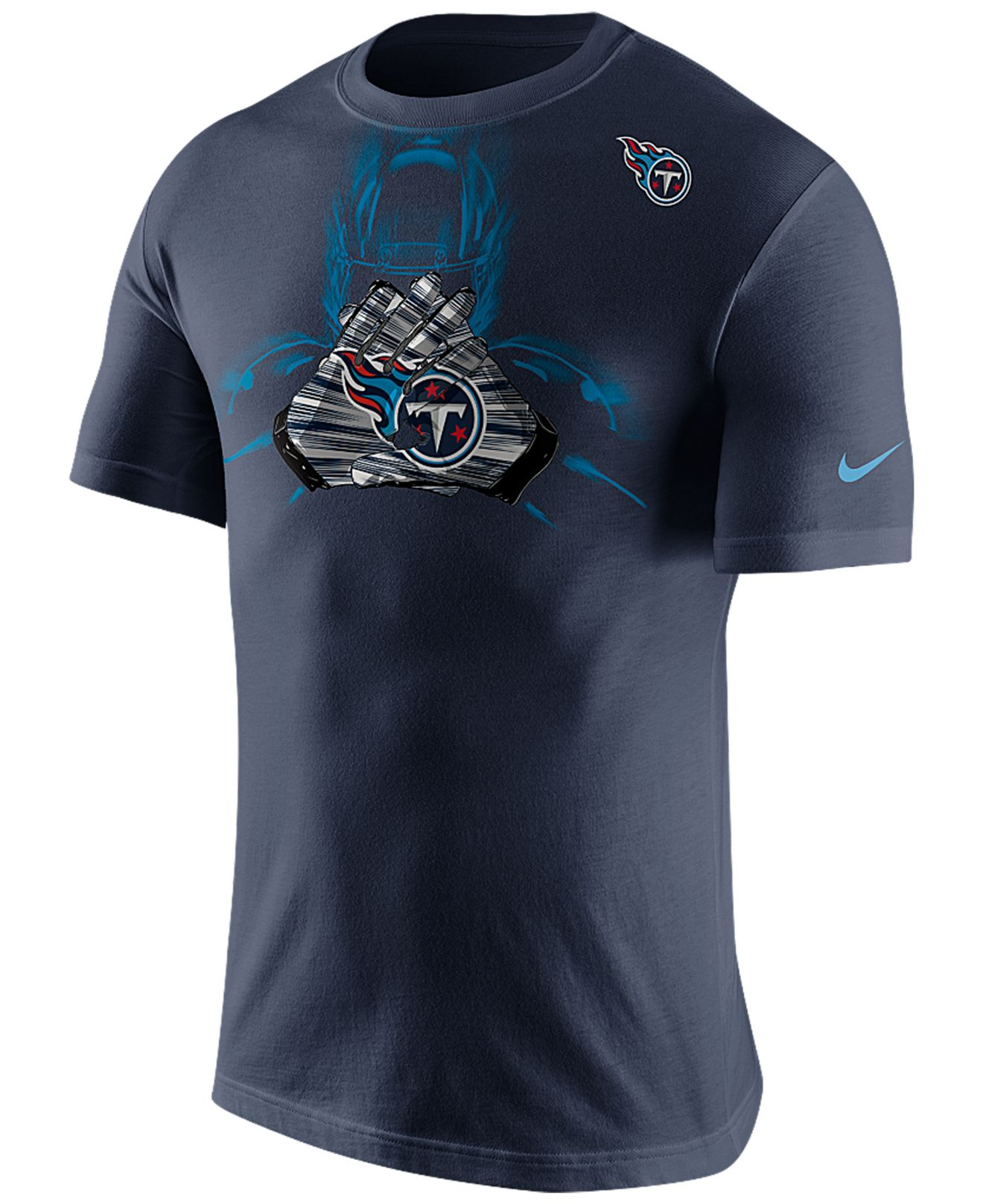 Nike Men's Short-sleeve Tennessee Titans Glove T-shirt in Blue for Men ...