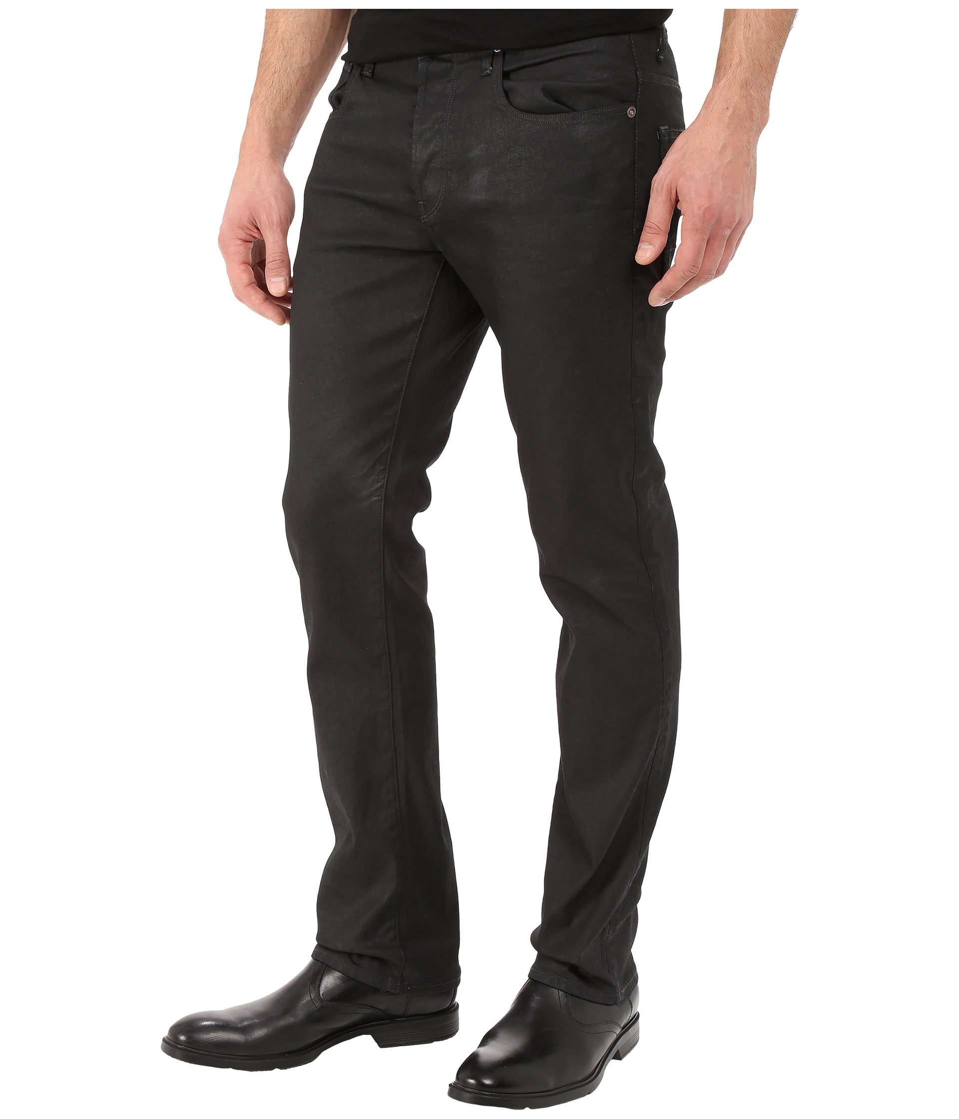 black pintt stretch denim