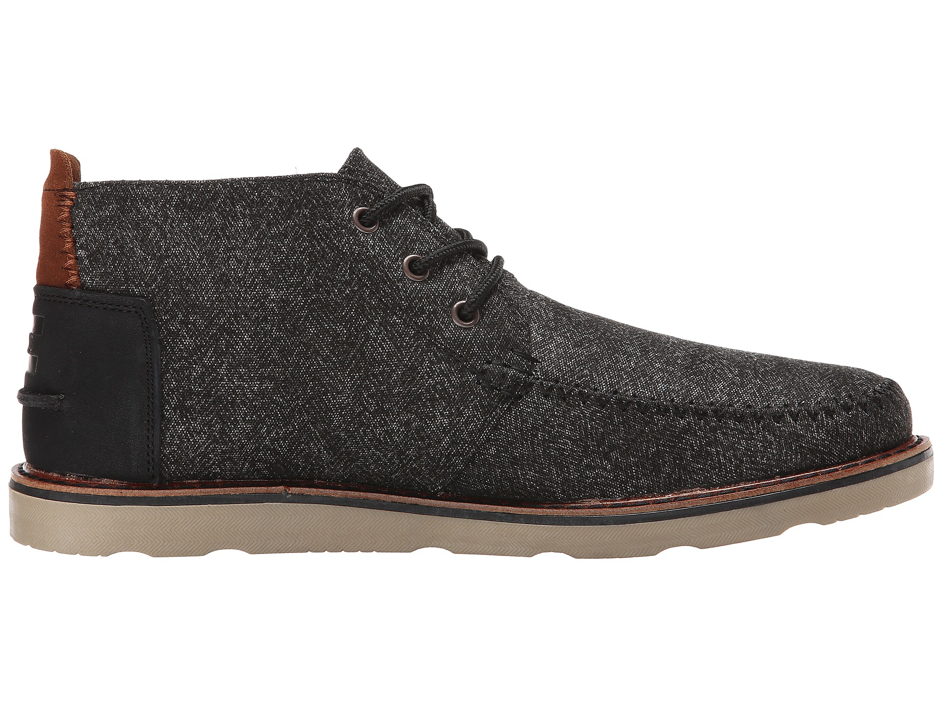 Toms Mateo Canvas Chukka Boots in Black for Men (Black Chambray) | Lyst