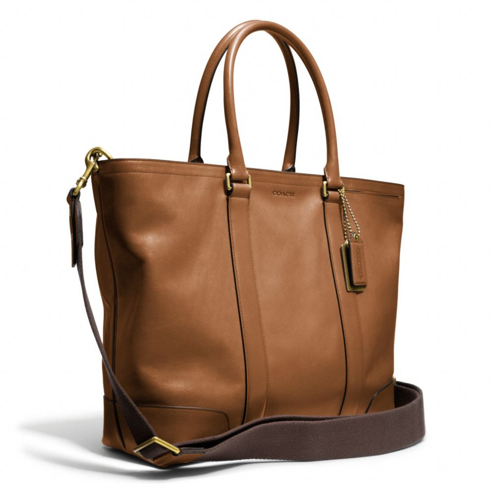 COACH Bleecker Legacy Leather Business Tote in Brown | Lyst