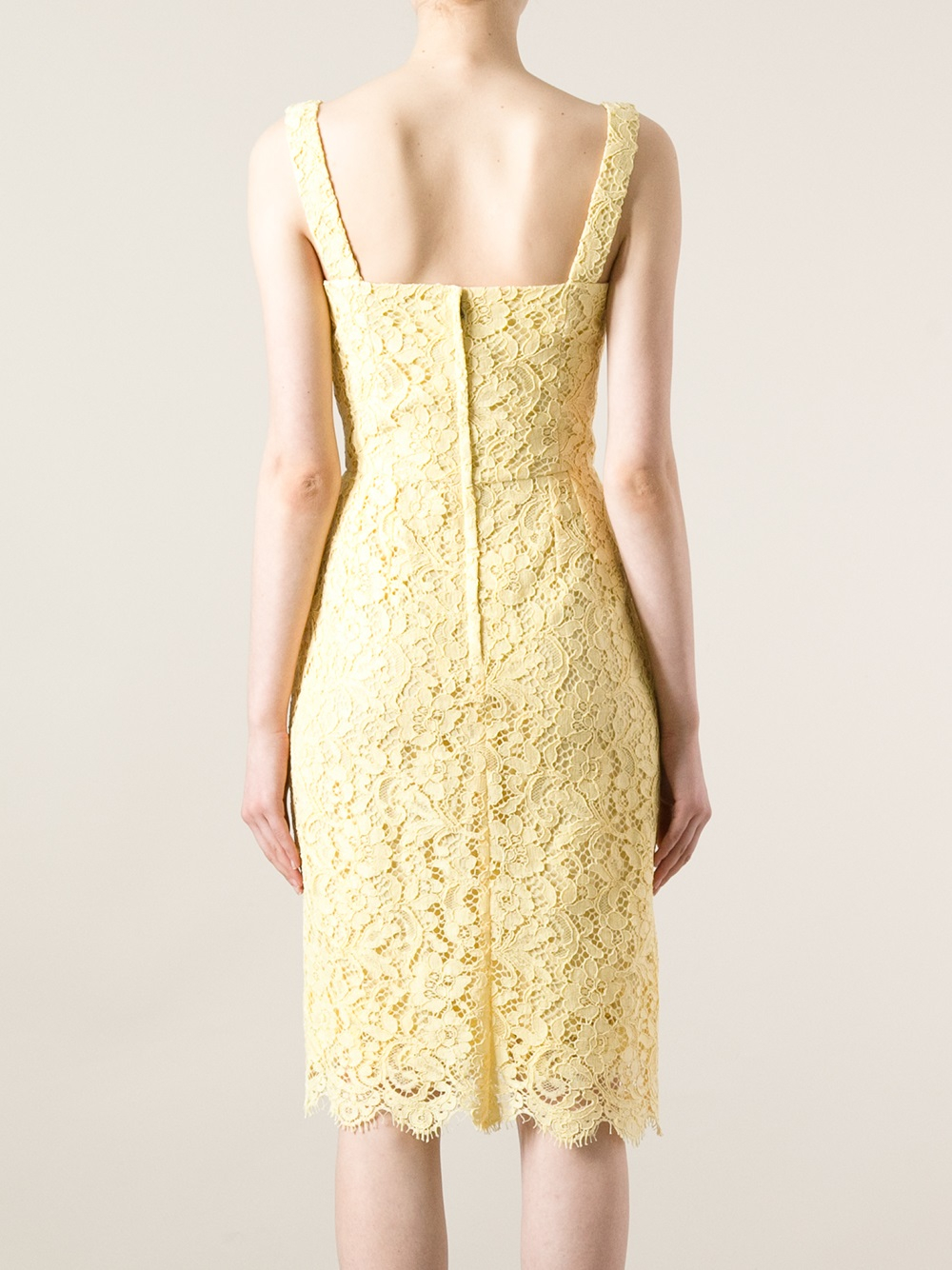 yellow dolce and gabbana dress