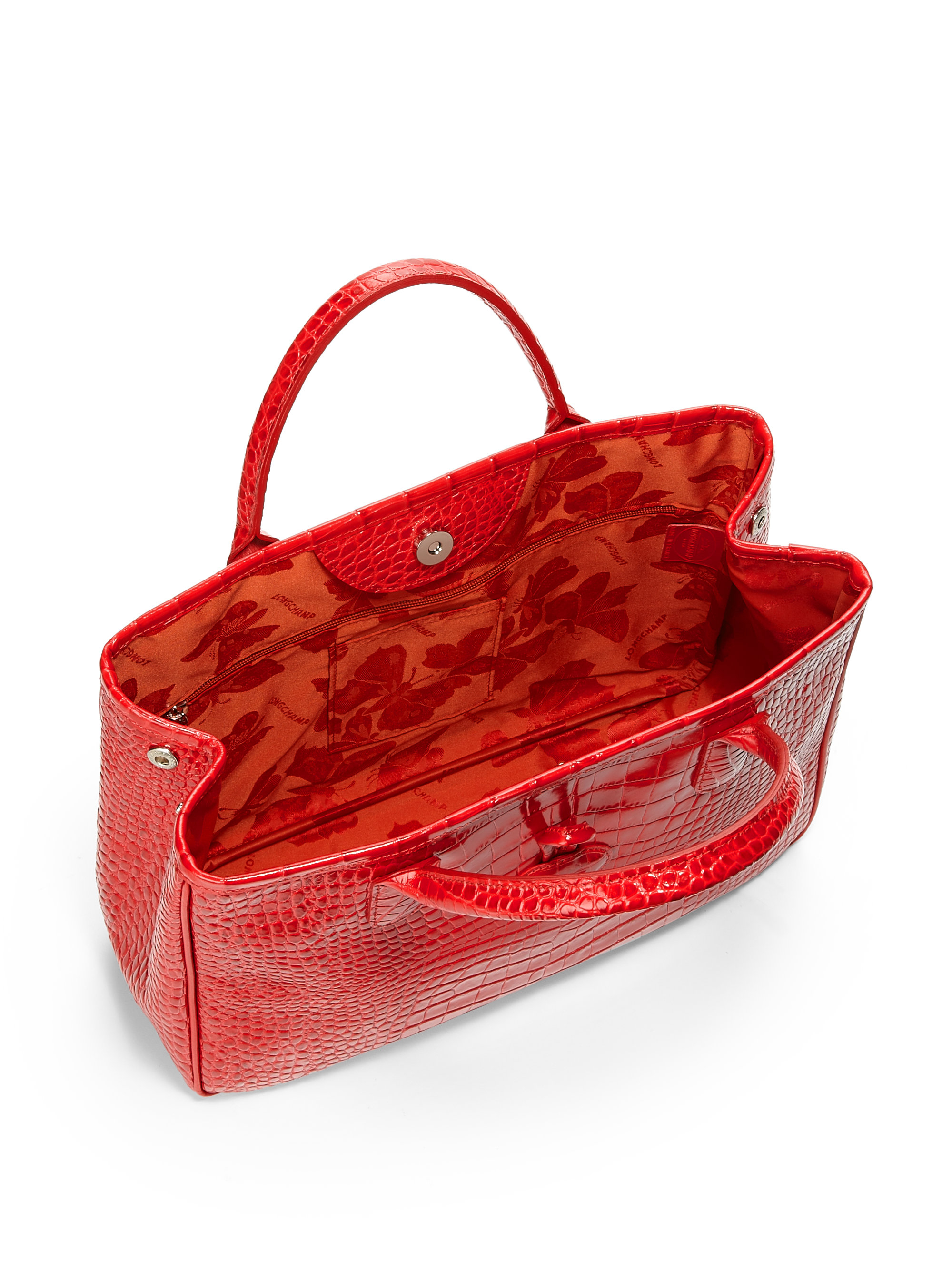 longchamp crocodile leather bag