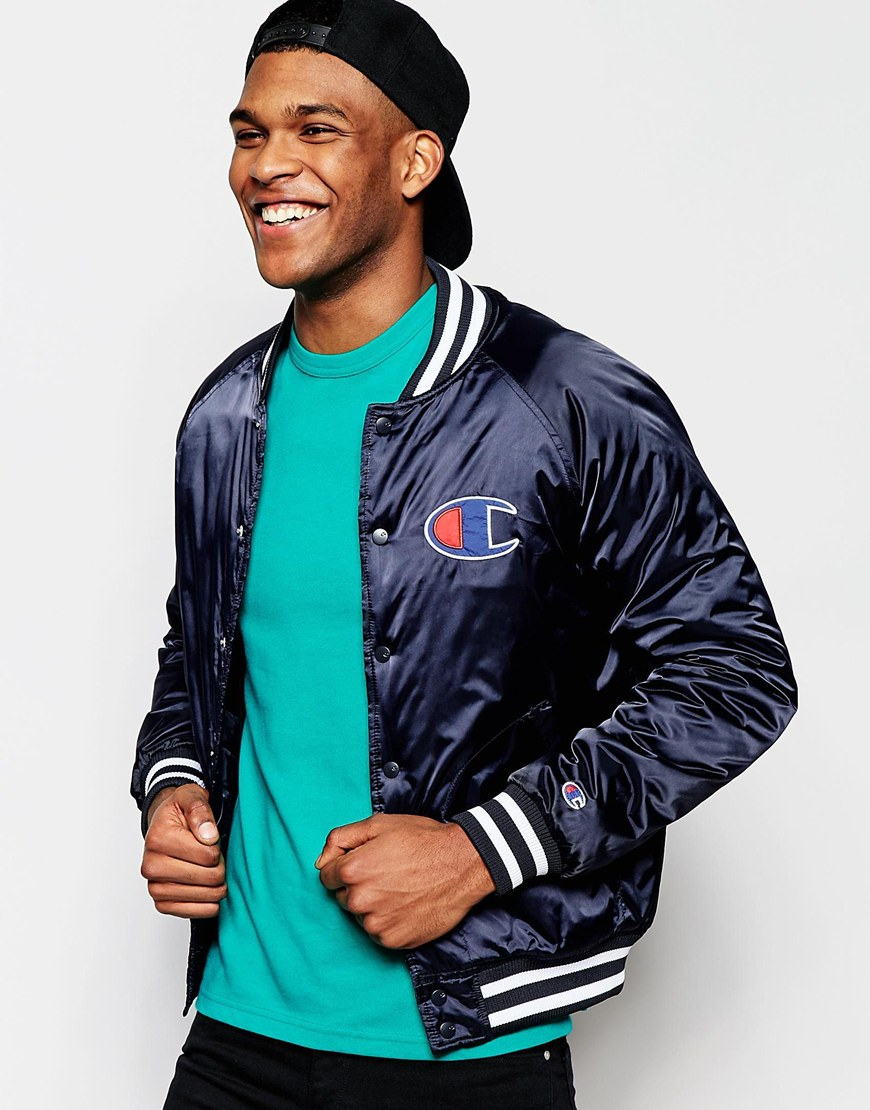 Champion Navy Blue Jacket | estudioespositoymiguel.com.ar