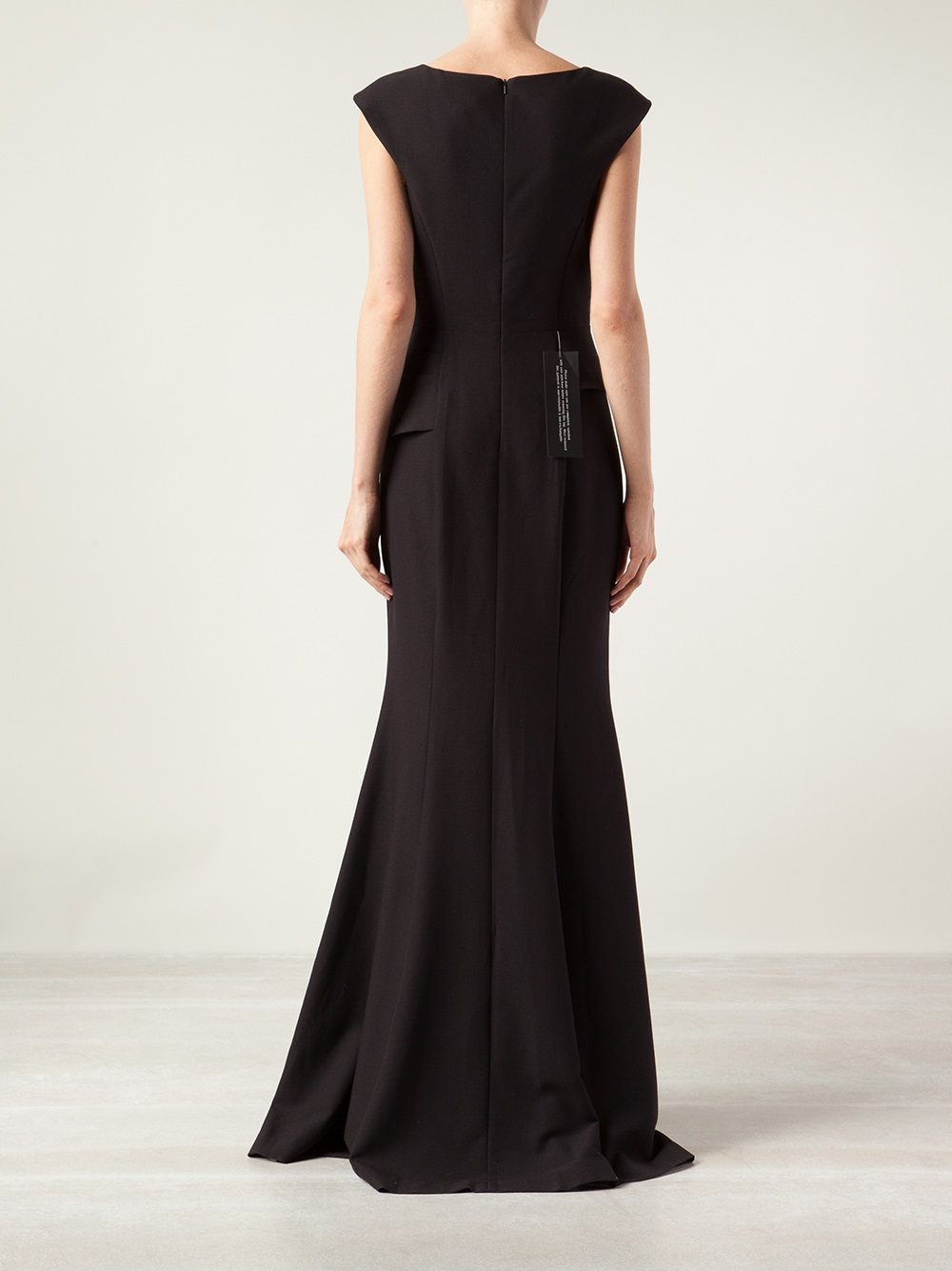 long peplum gown