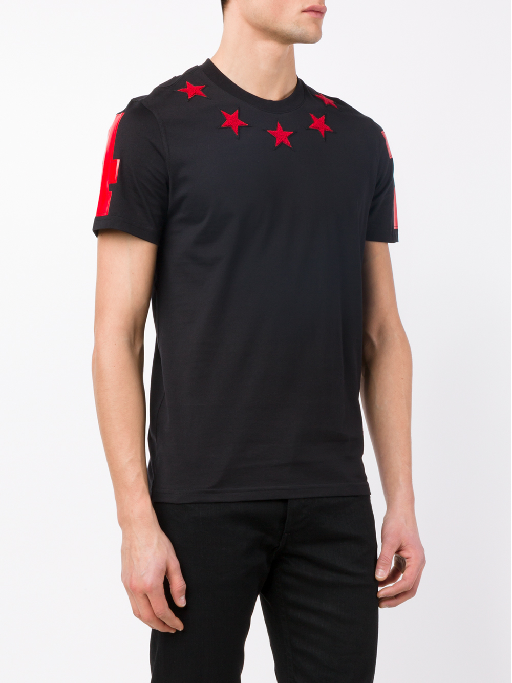 Givenchy Star Embroidered T-shirt in Black for Men - Lyst
