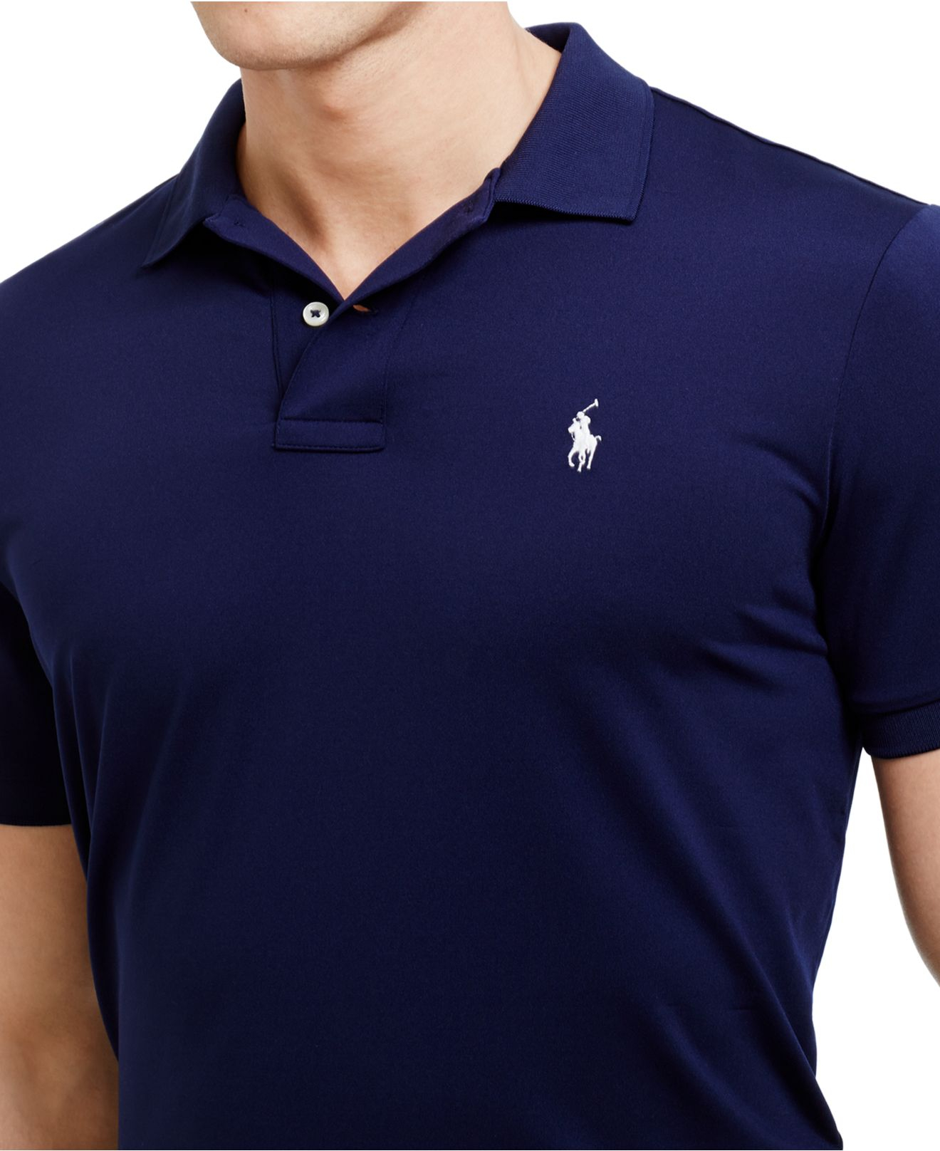 Polo Ralph Lauren Performance Polo Shirt in Blue for Men | Lyst