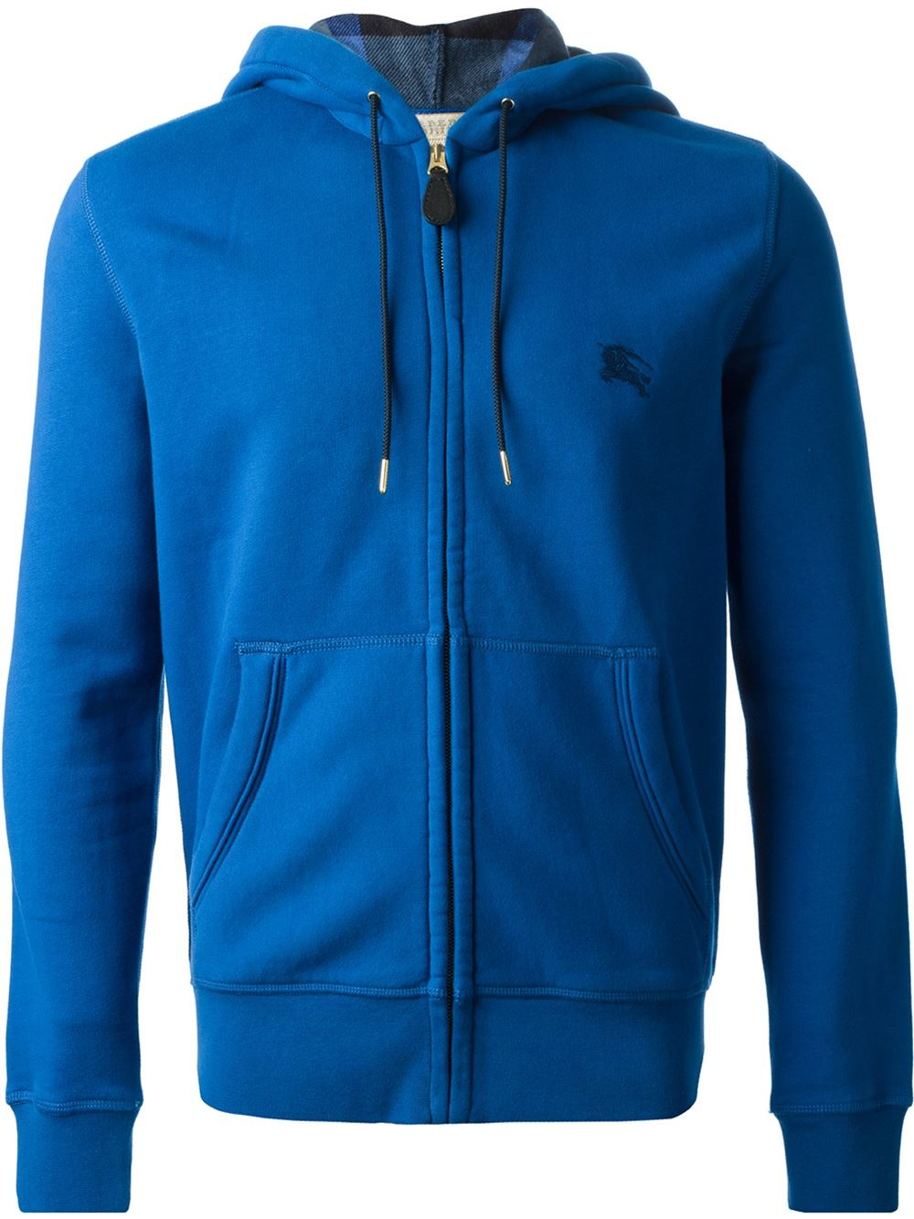 Burberry Brit Zipped Hoodie in Blue for Men - Lyst