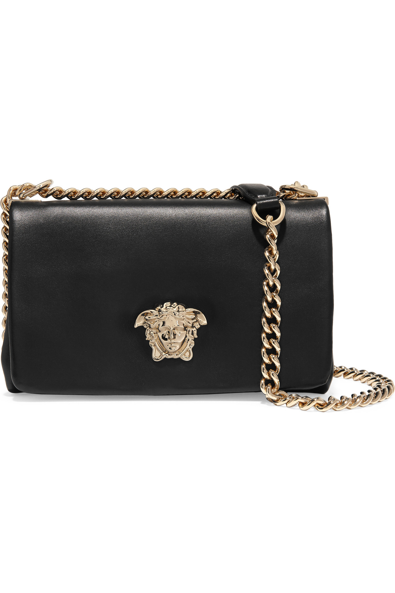 Lyst - Versace Palazzo Sultan Leather Shoulder Bag in Black