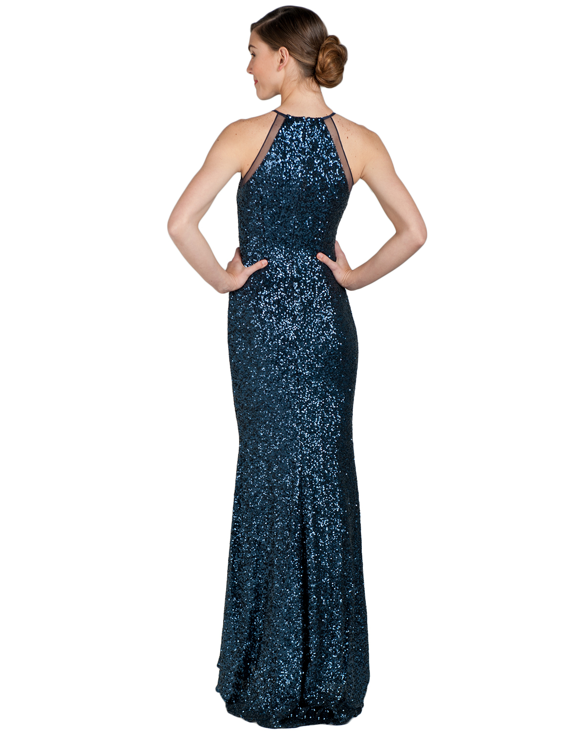 badgley mischka sequin gown