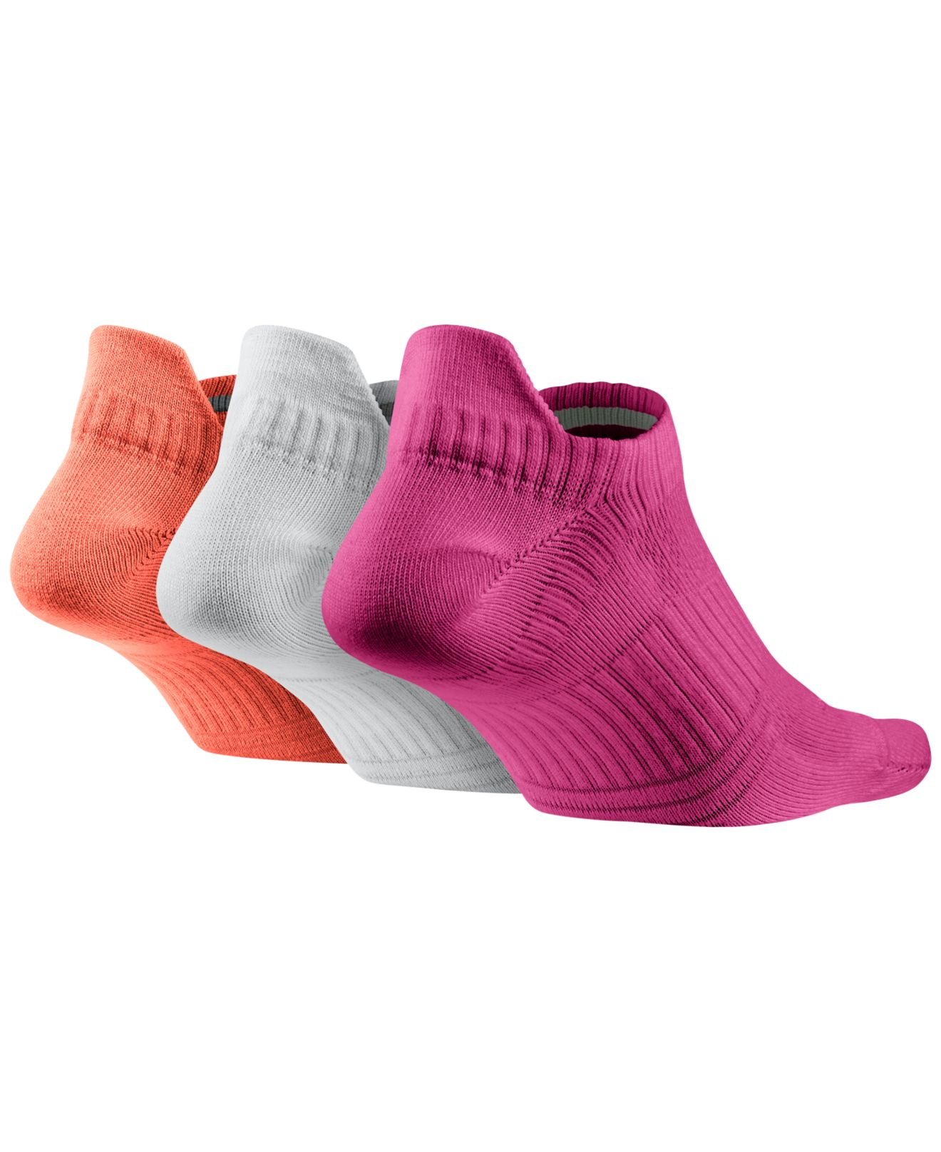 Nike Women's Dri-fit Half-cushion No-show Socks 3-pack in Natural | Lyst