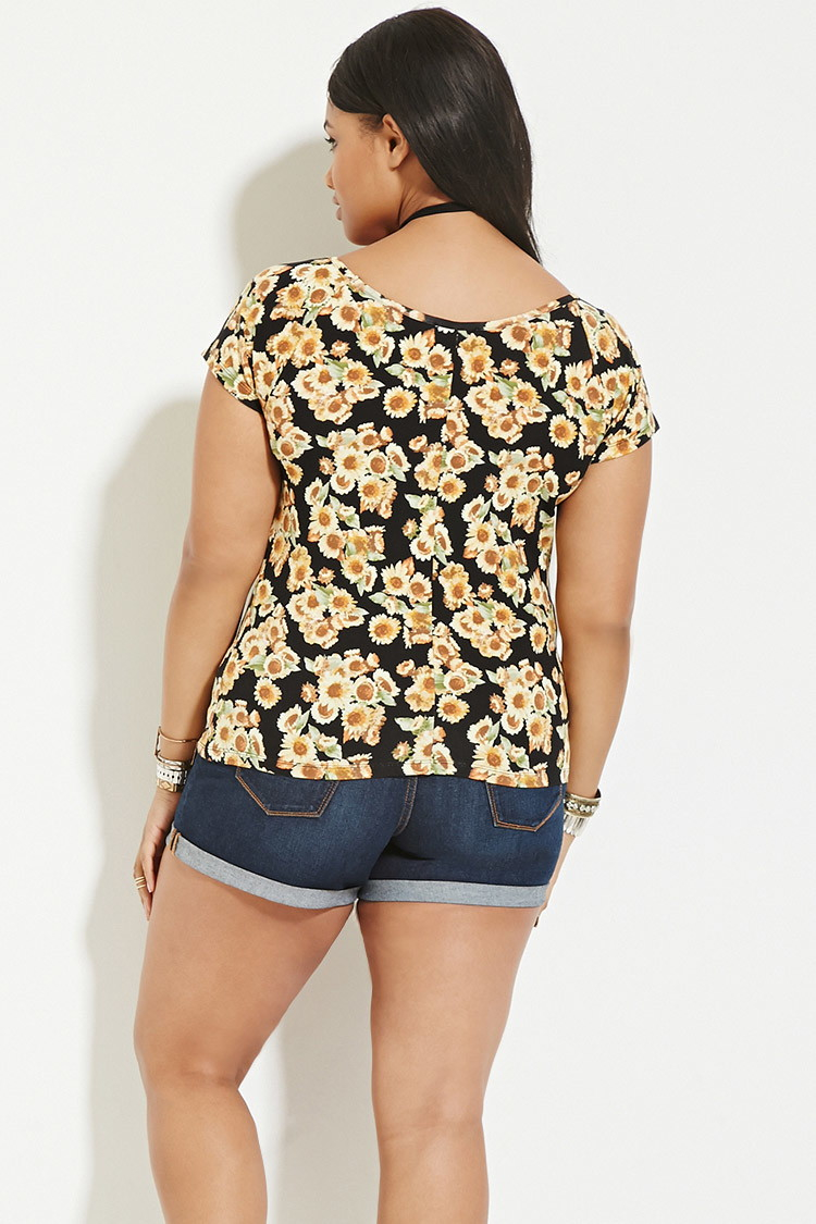 plus size sunflower top