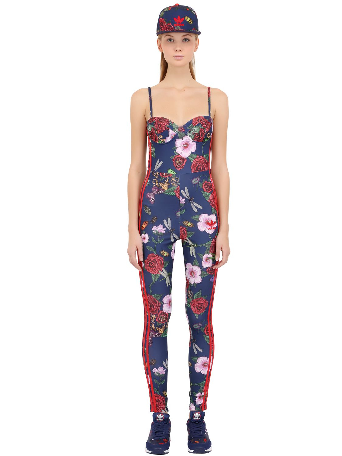 adidas floral jumpsuit