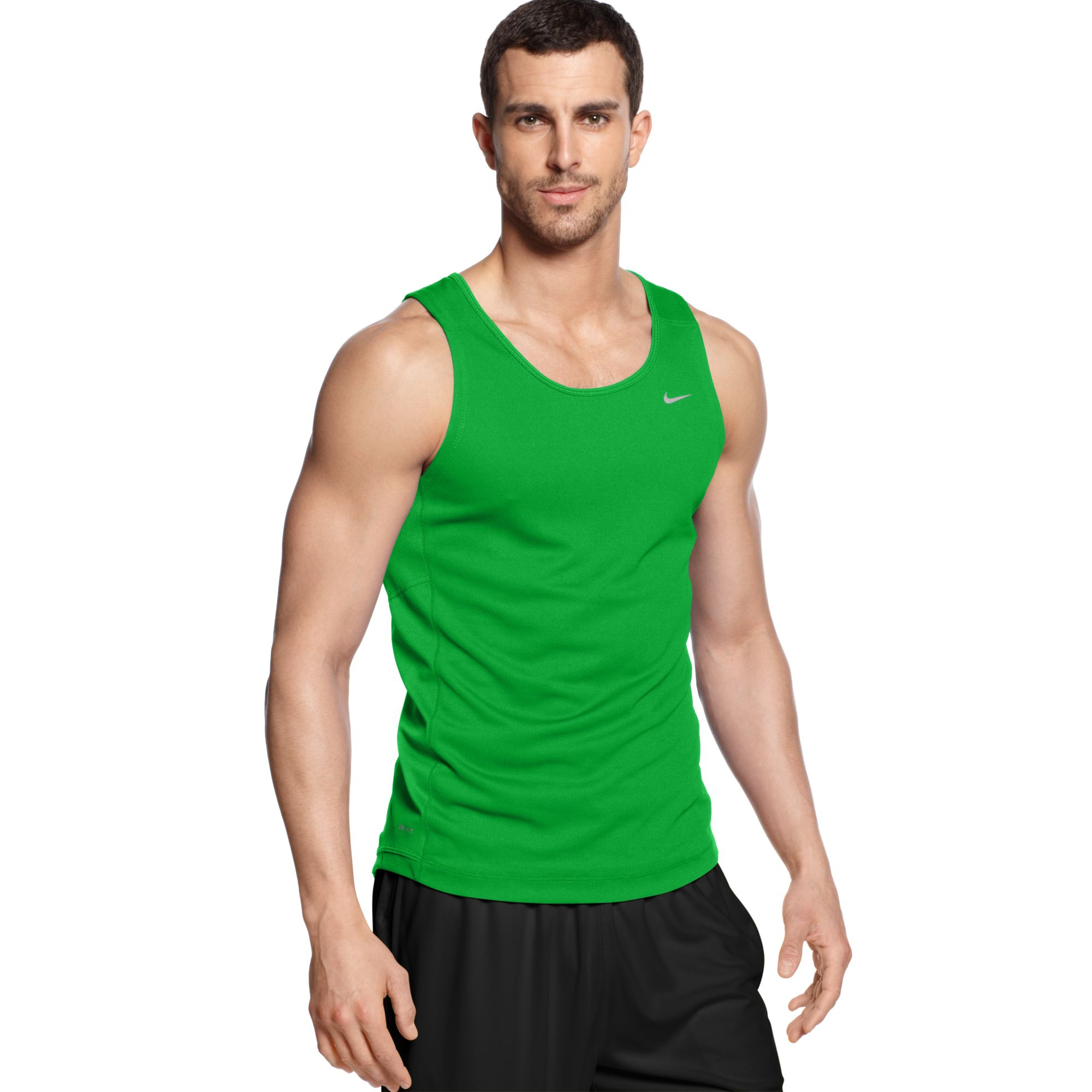 Nike Miler Running Singlet in Green for Men - Lyst