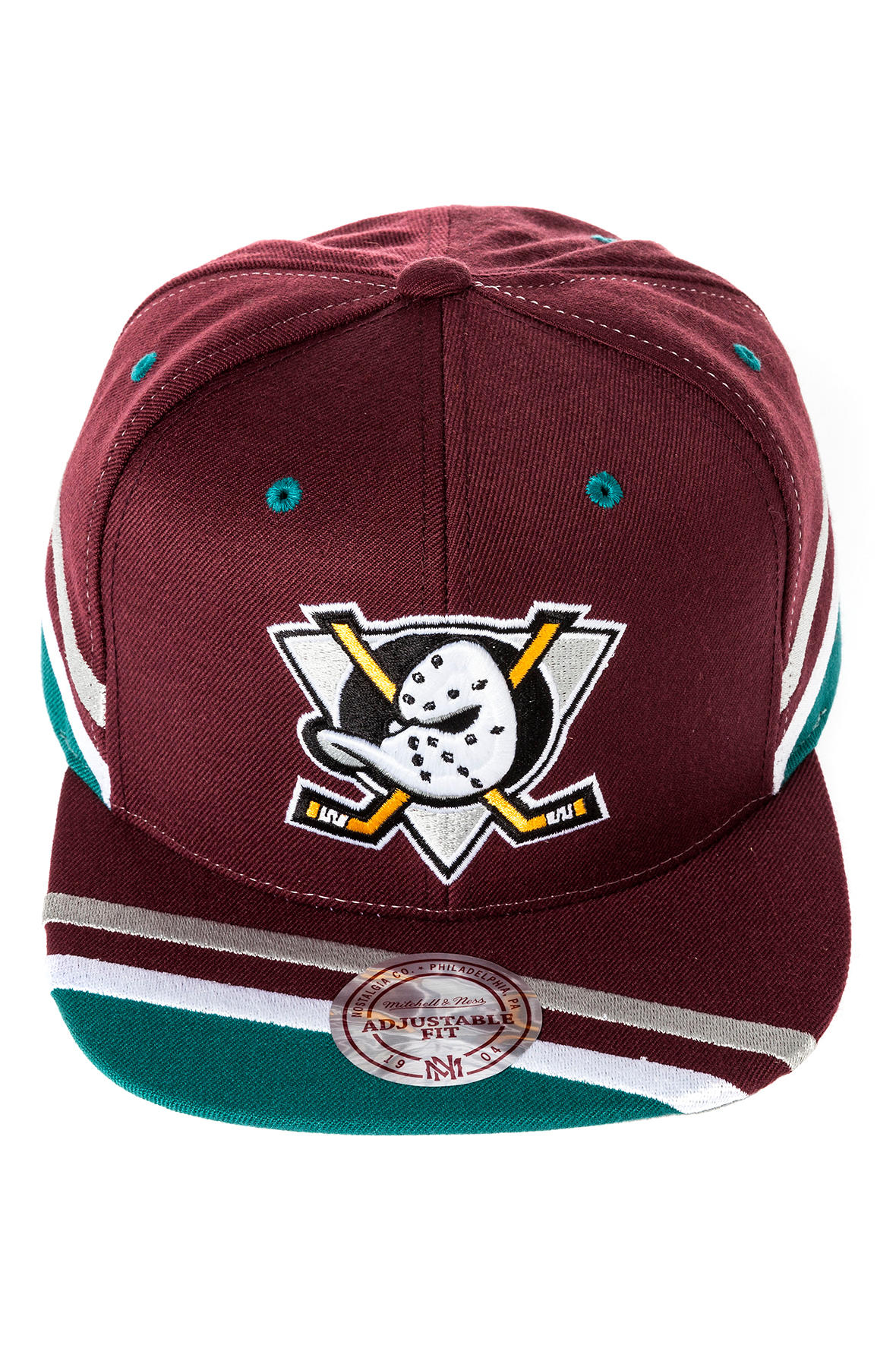 Mitchell & Ness The Mighty Ducks Team Jersey Stripe Snapback Hat in ...