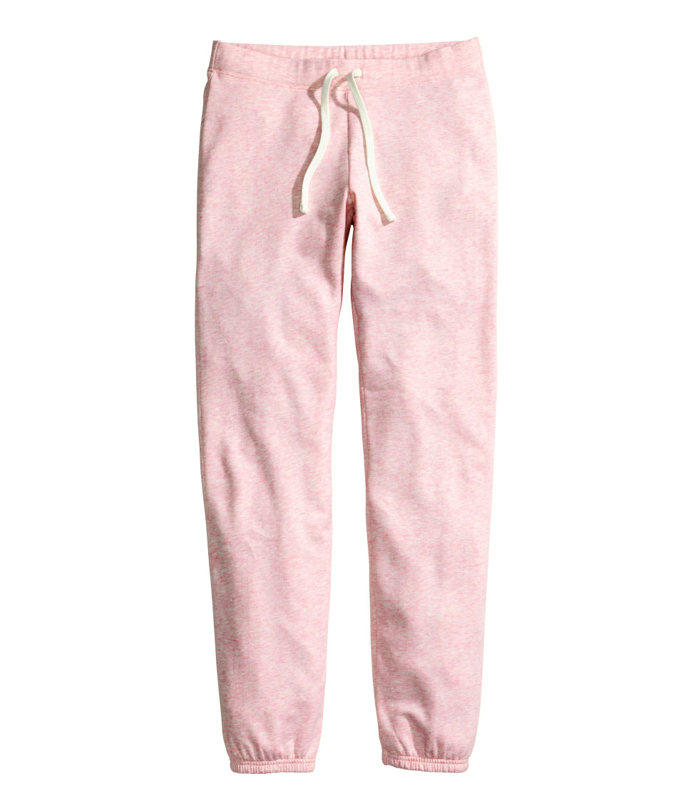 light pink track pants