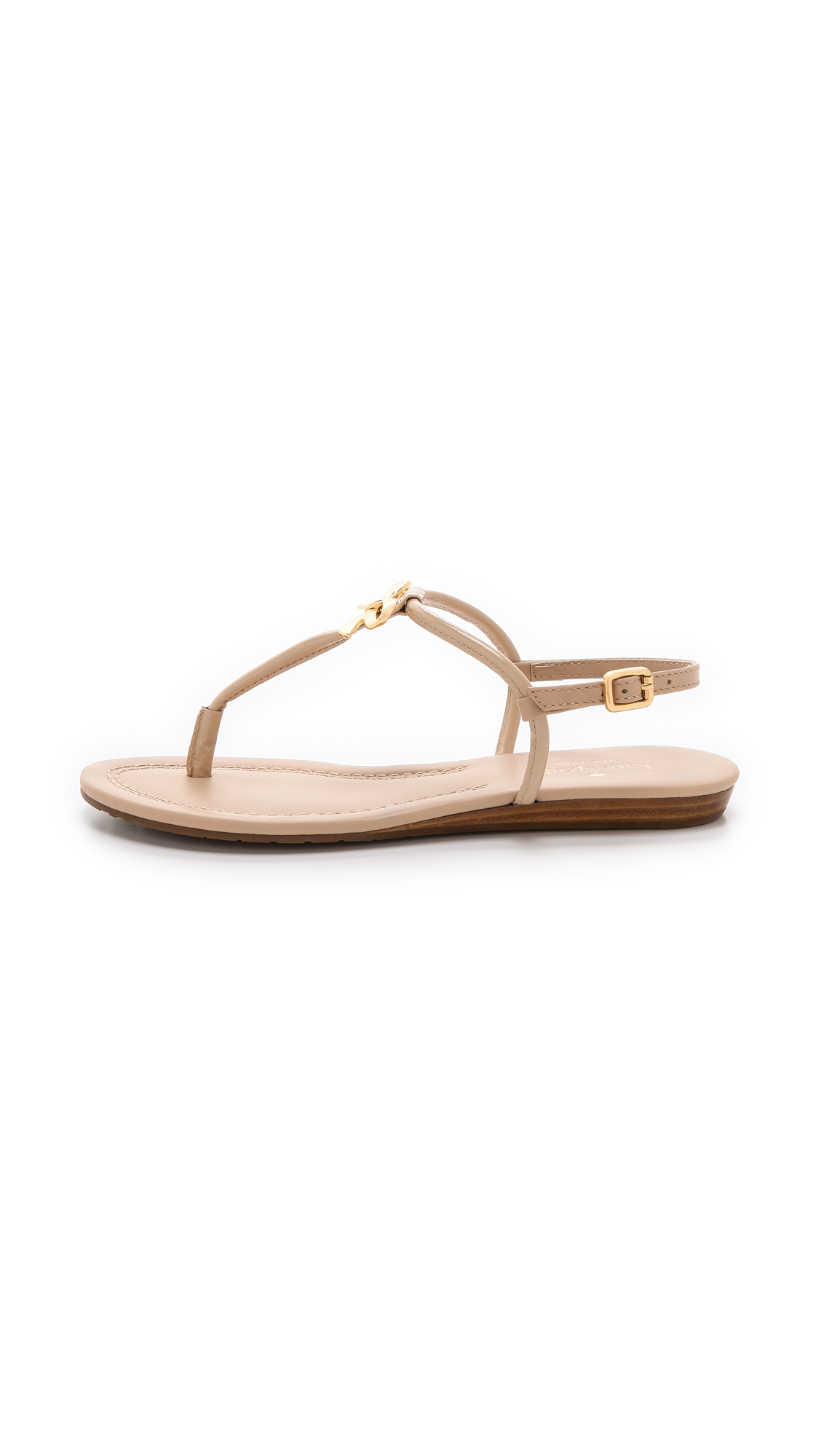 Kate Spade Tracie Bow Thong Sandals in Natural | Lyst