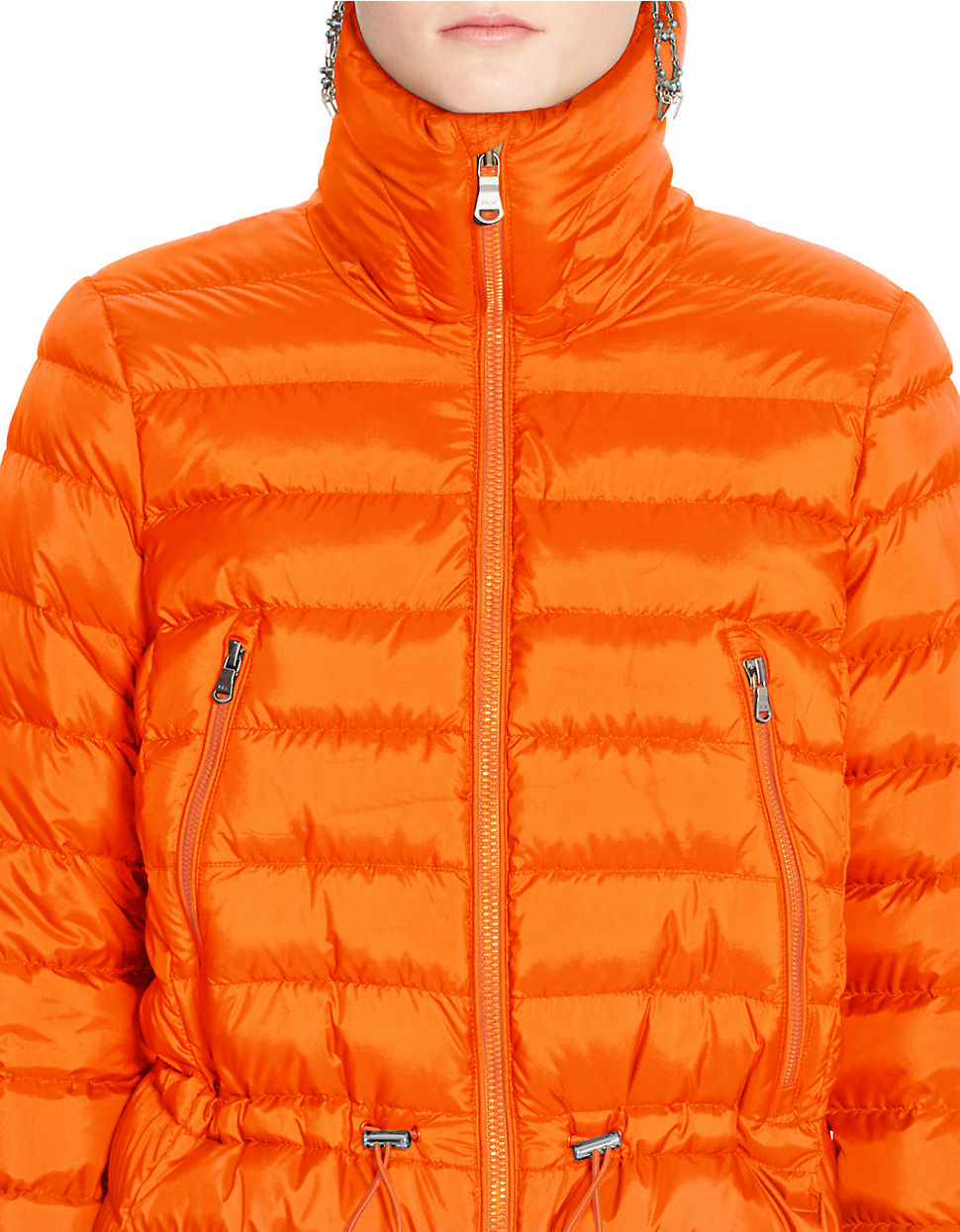 Polo ralph lauren Alta Down Puffer Coat in Orange | Lyst