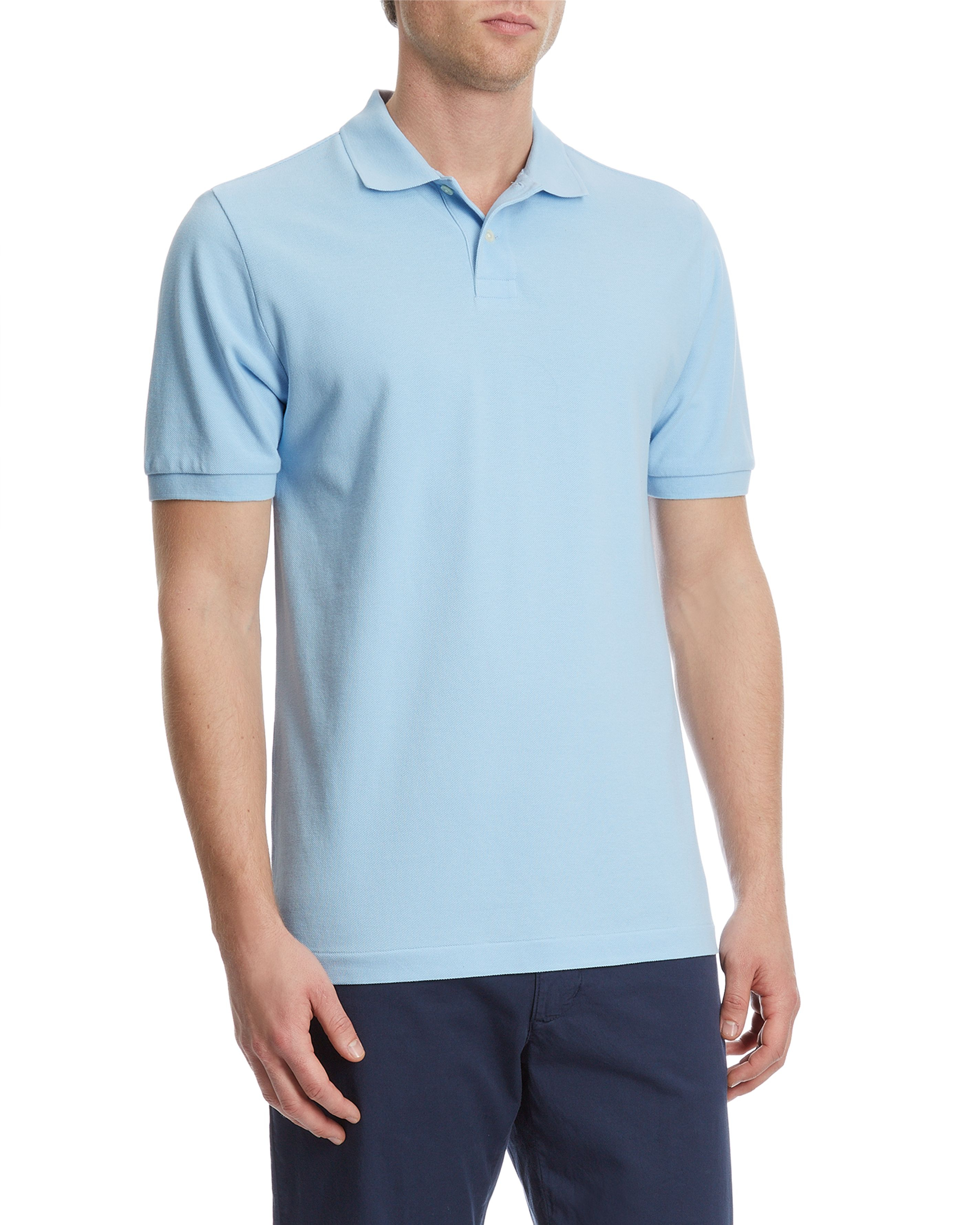 Jaeger Plain Polo Regular Fit Polo Shirt in Blue for Men (Light Blue ...