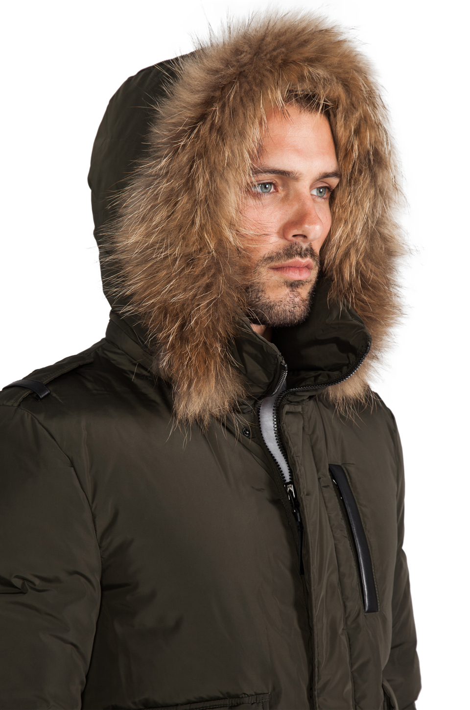 Mackage Doby Army Light Winter Down Jacket with Hood in Green for Men ...