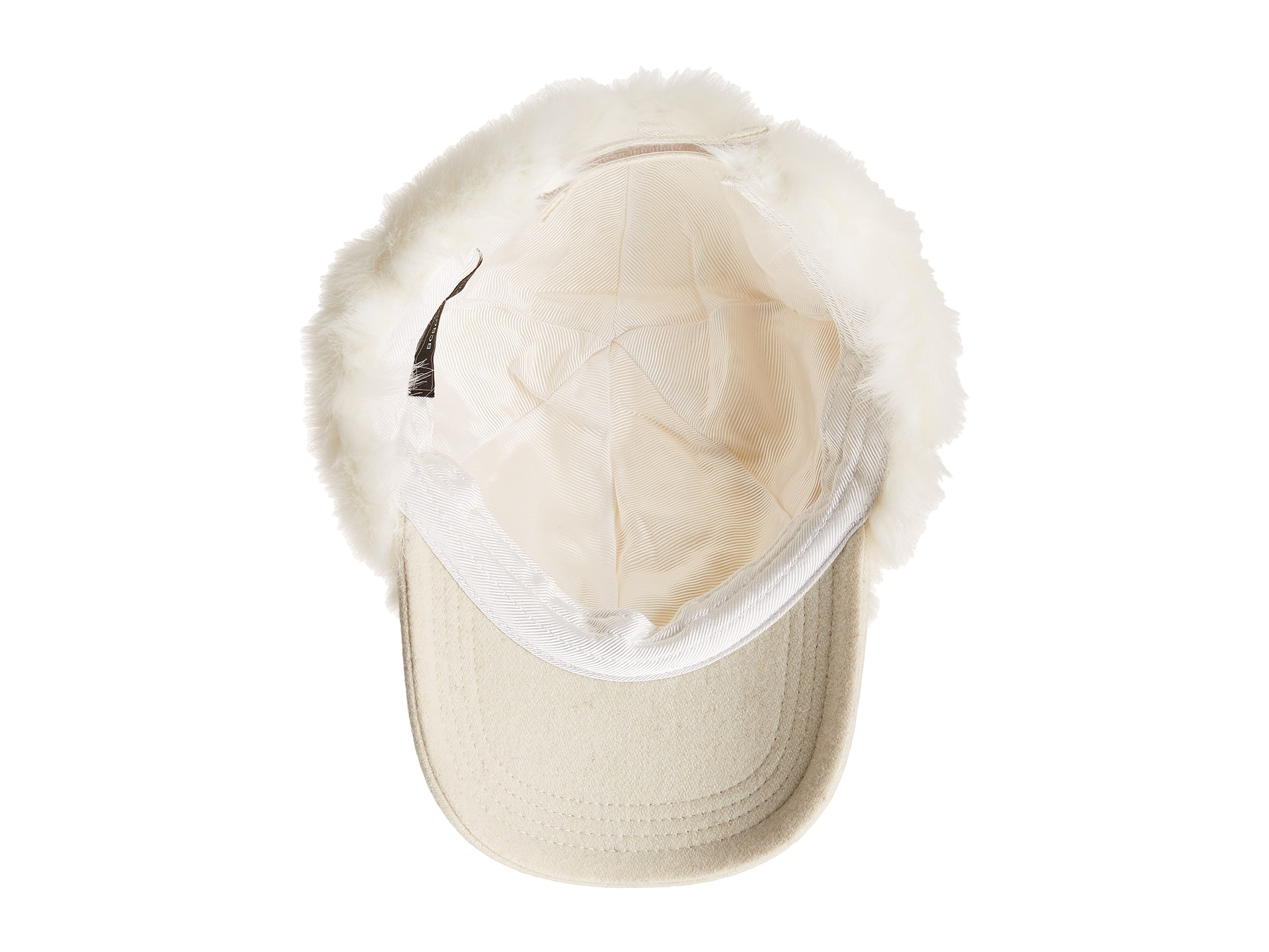 BCBGMAXAZRIA Faux Fur Baseball Cap in White | Lyst