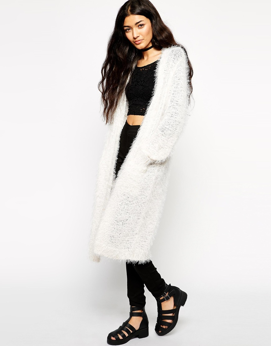 long fluffy cardigan