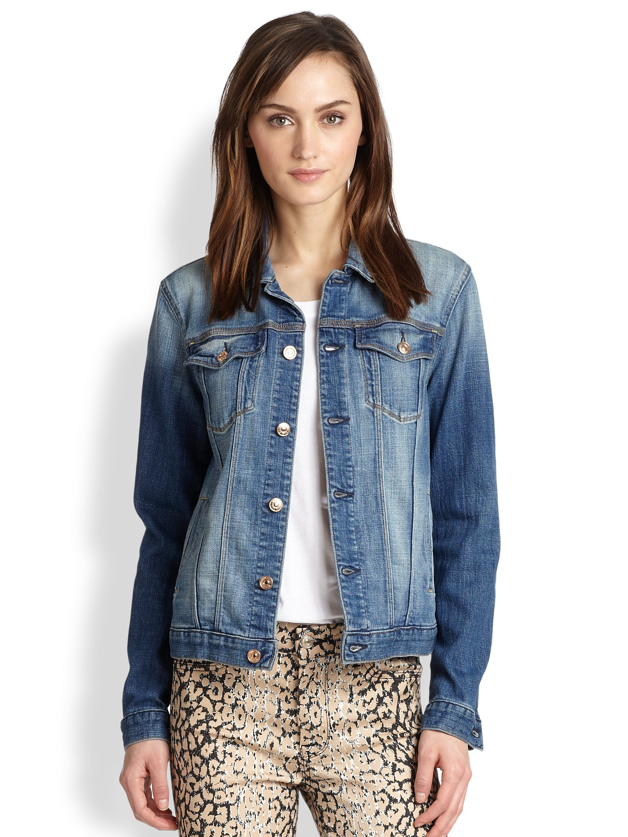 7 for all mankind women's denim jacket