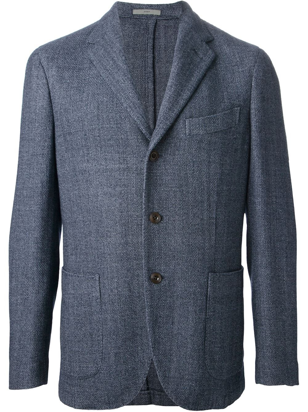 Boglioli Tweed Blazer in Blue for Men | Lyst
