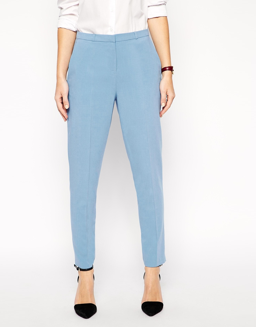 blue cigarette pants