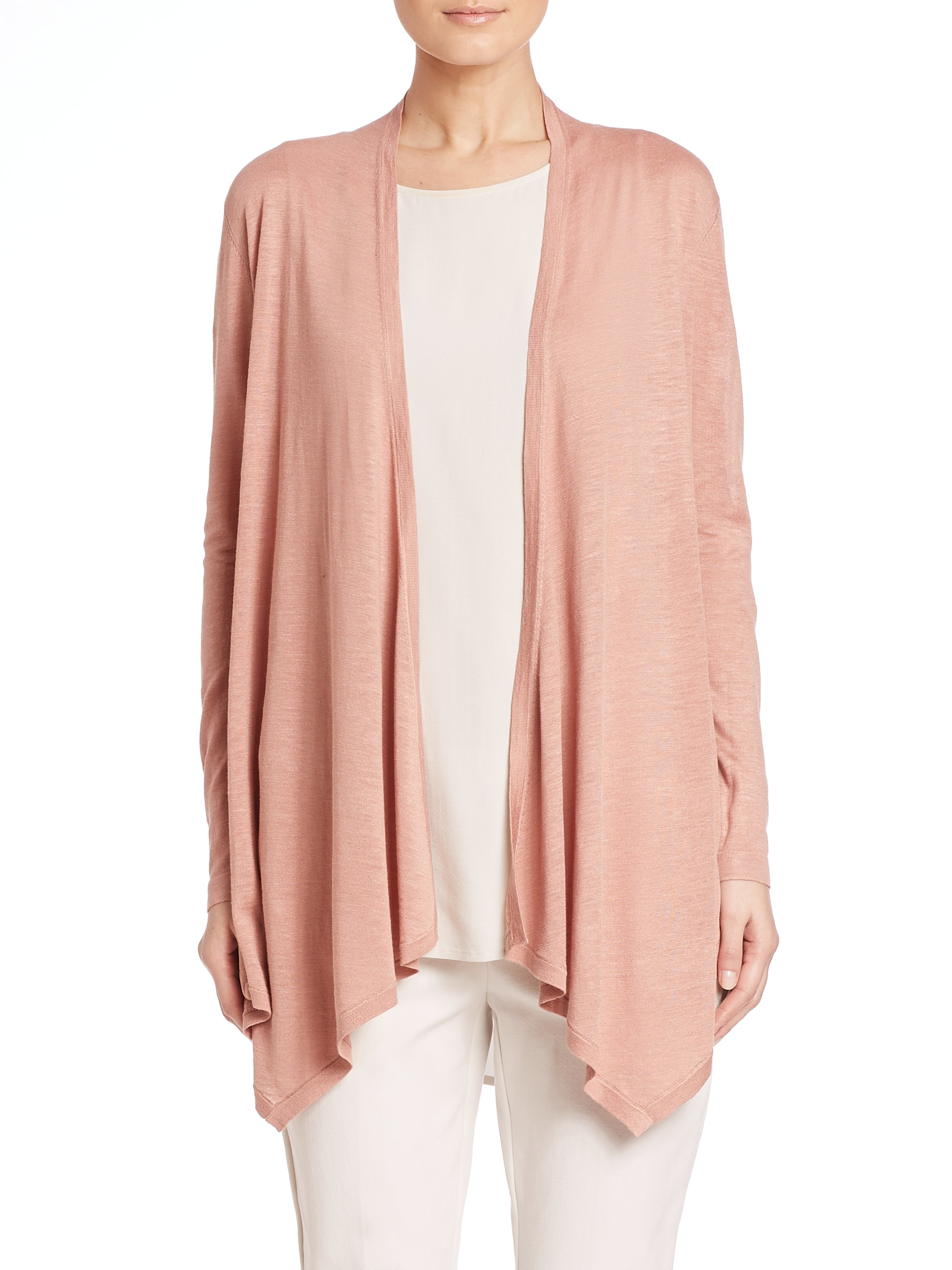 cream linen cardigan