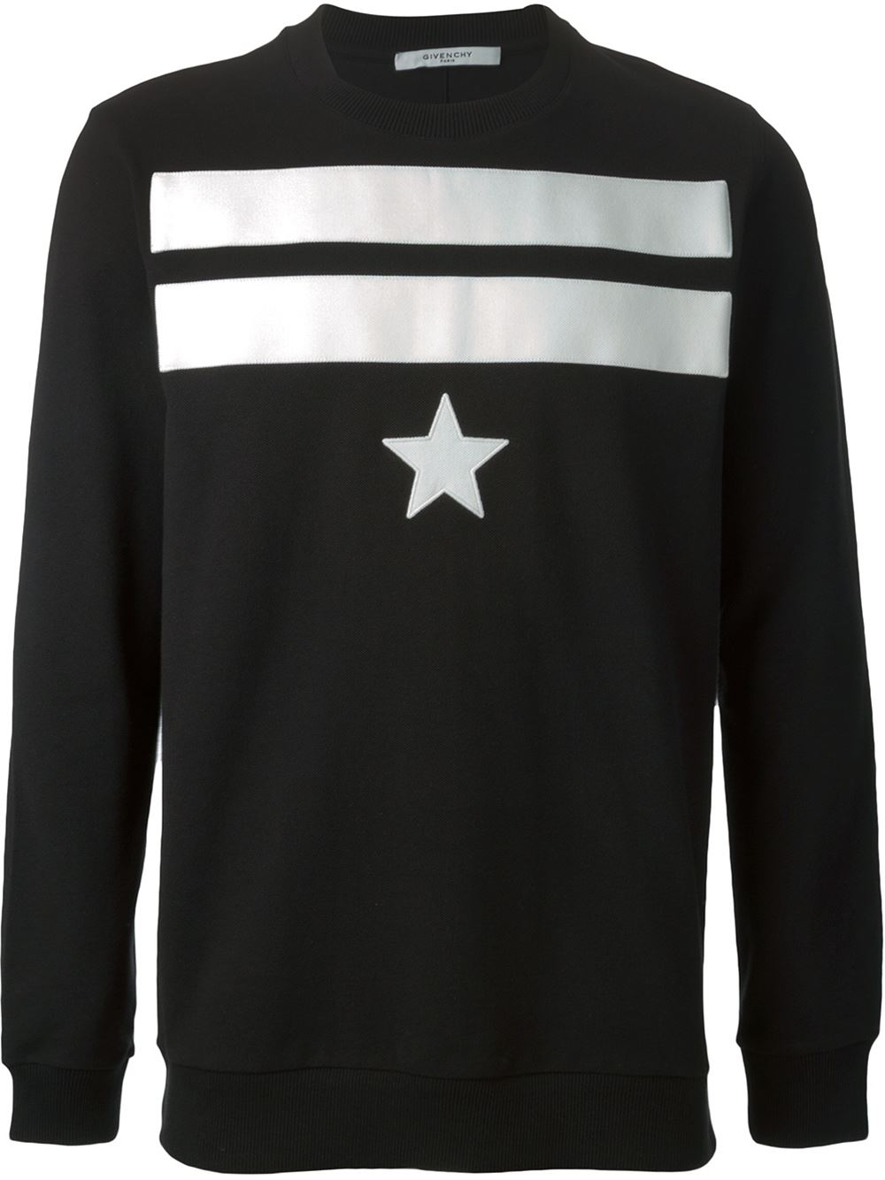 Givenchy Stars And Stripe Print Sweatshirt in Black for Men - Lyst