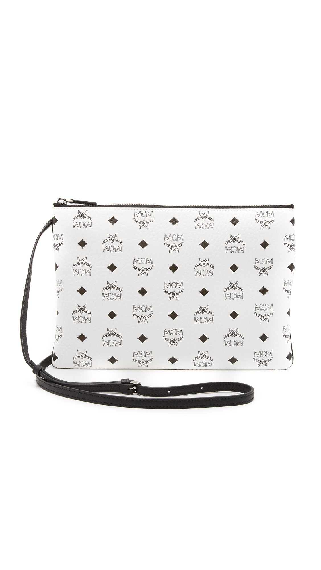 white mcm purse
