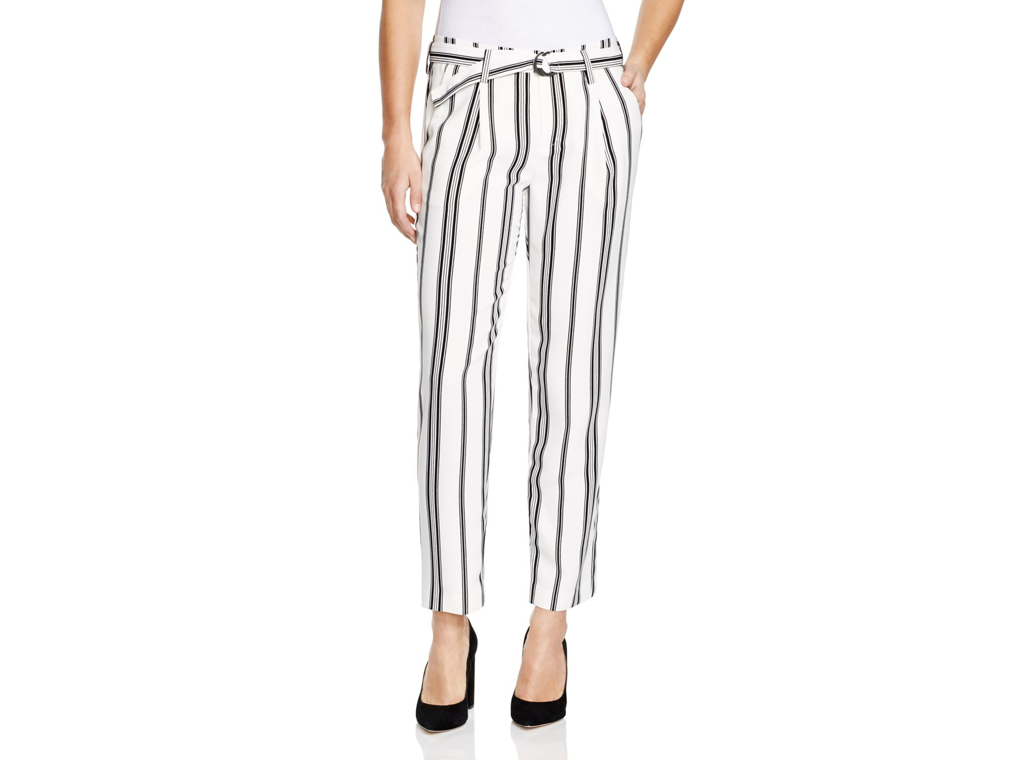 striped straight leg pants