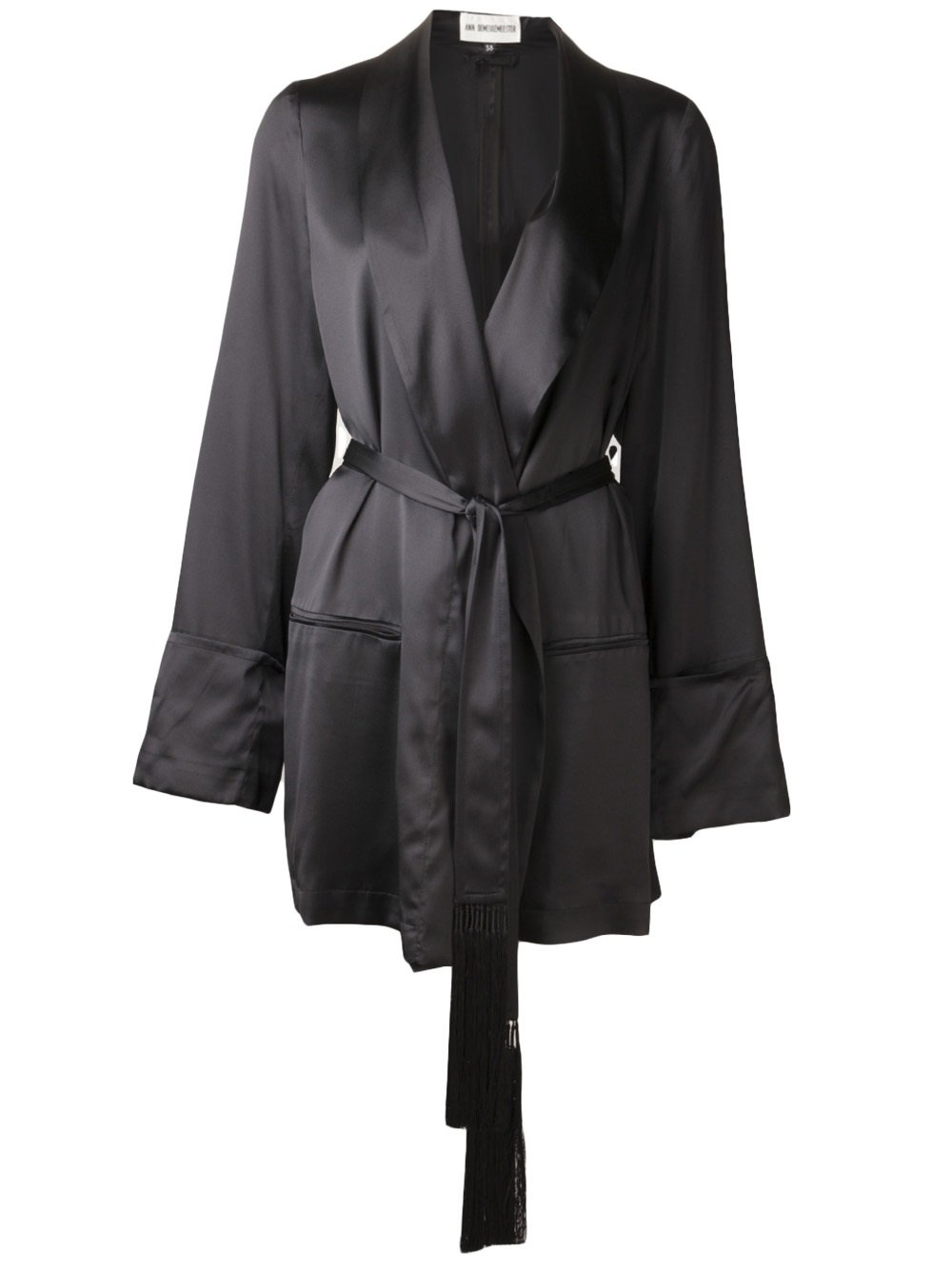 black silk coat