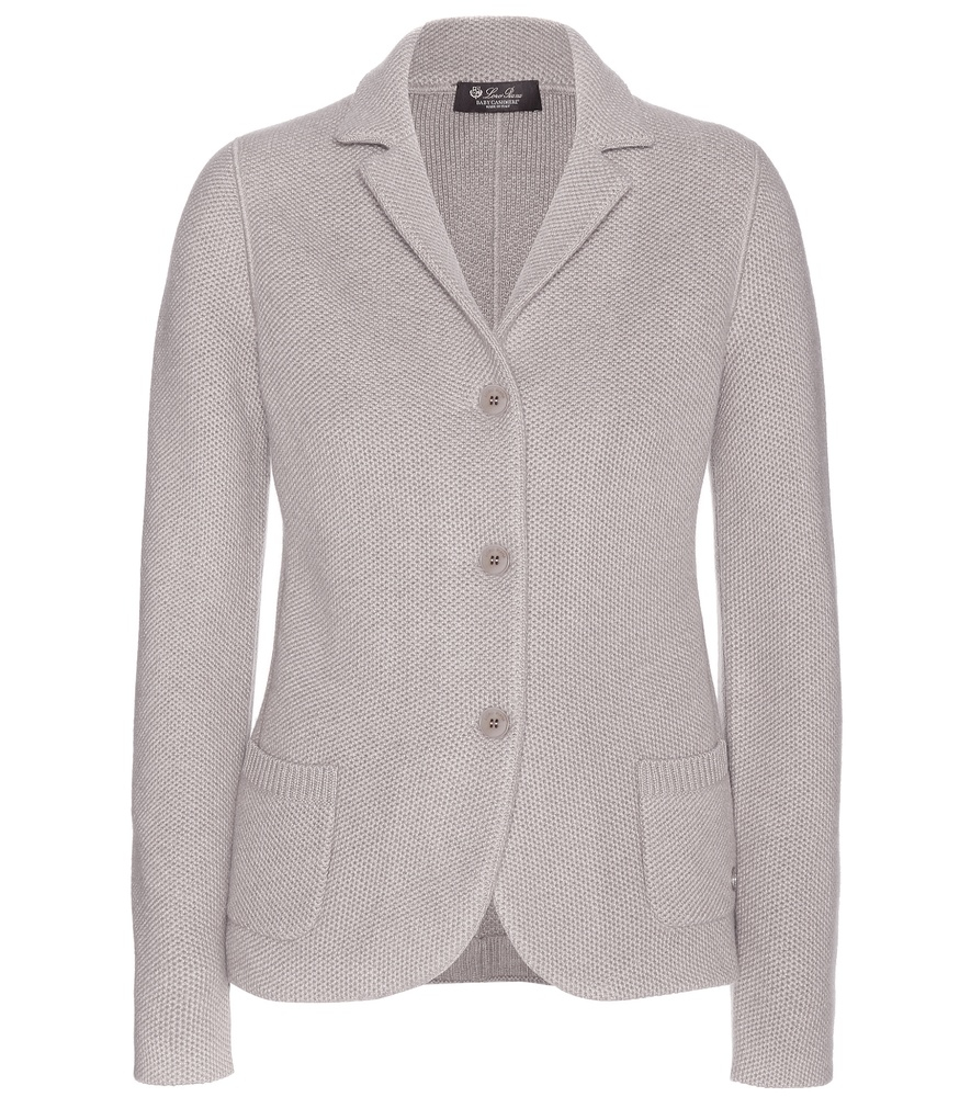 Loro Piana Mirabel Knitted Cashmere Blazer in Grey (Gray) - Lyst