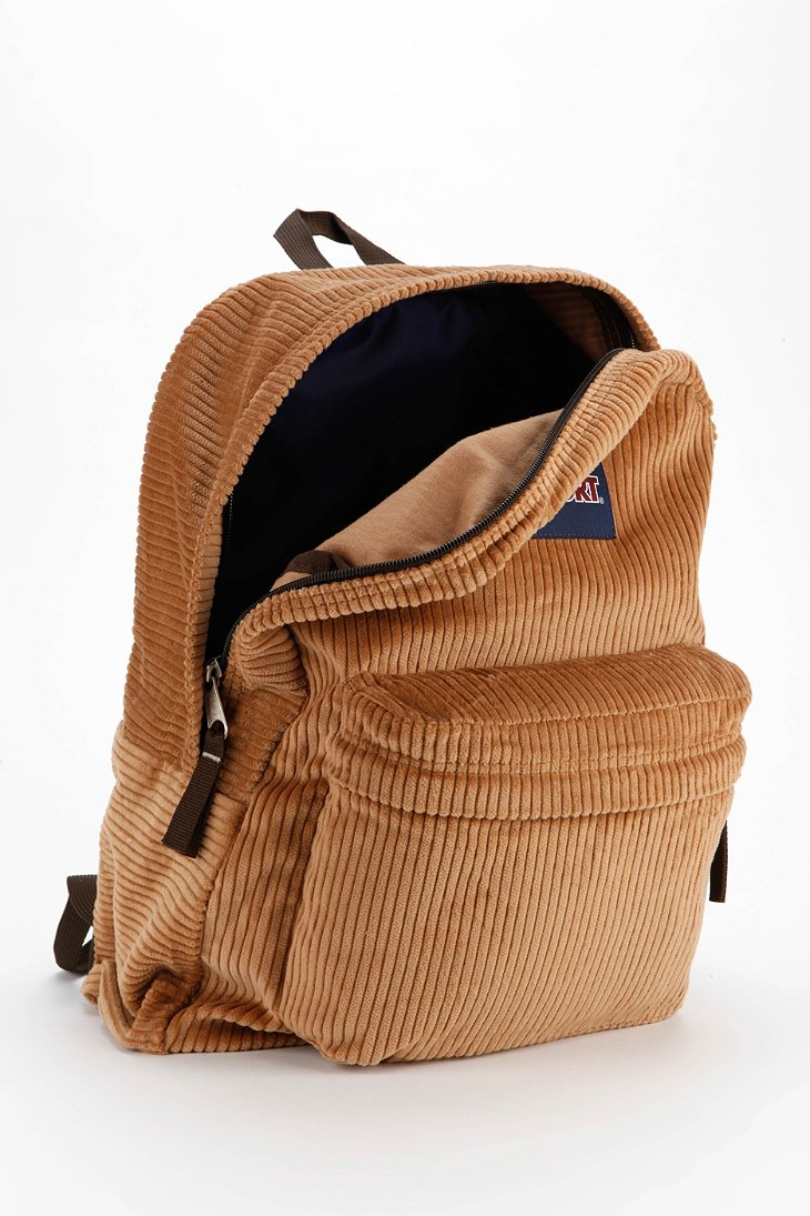 vintage corduroy jansport backpack