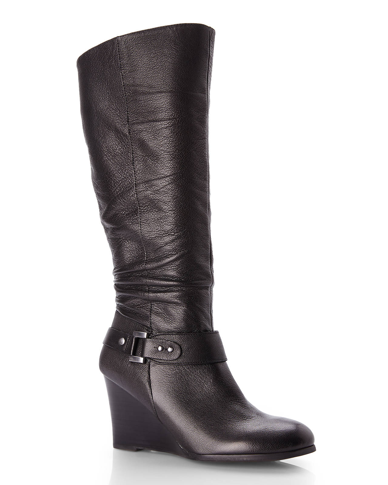guess black wedges