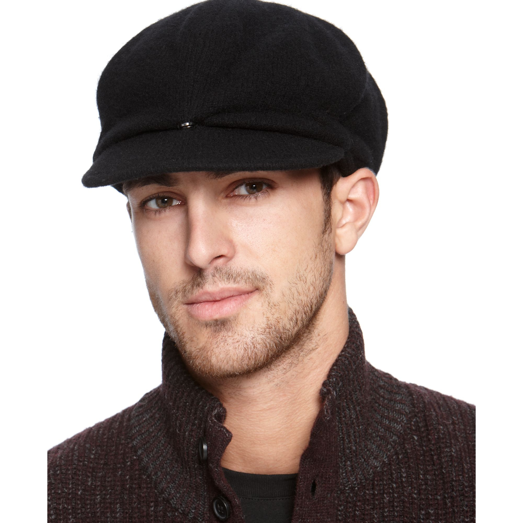 Ralph Lauren Jersey Newsboy Hat in Charcoal (Gray) for Men - Lyst