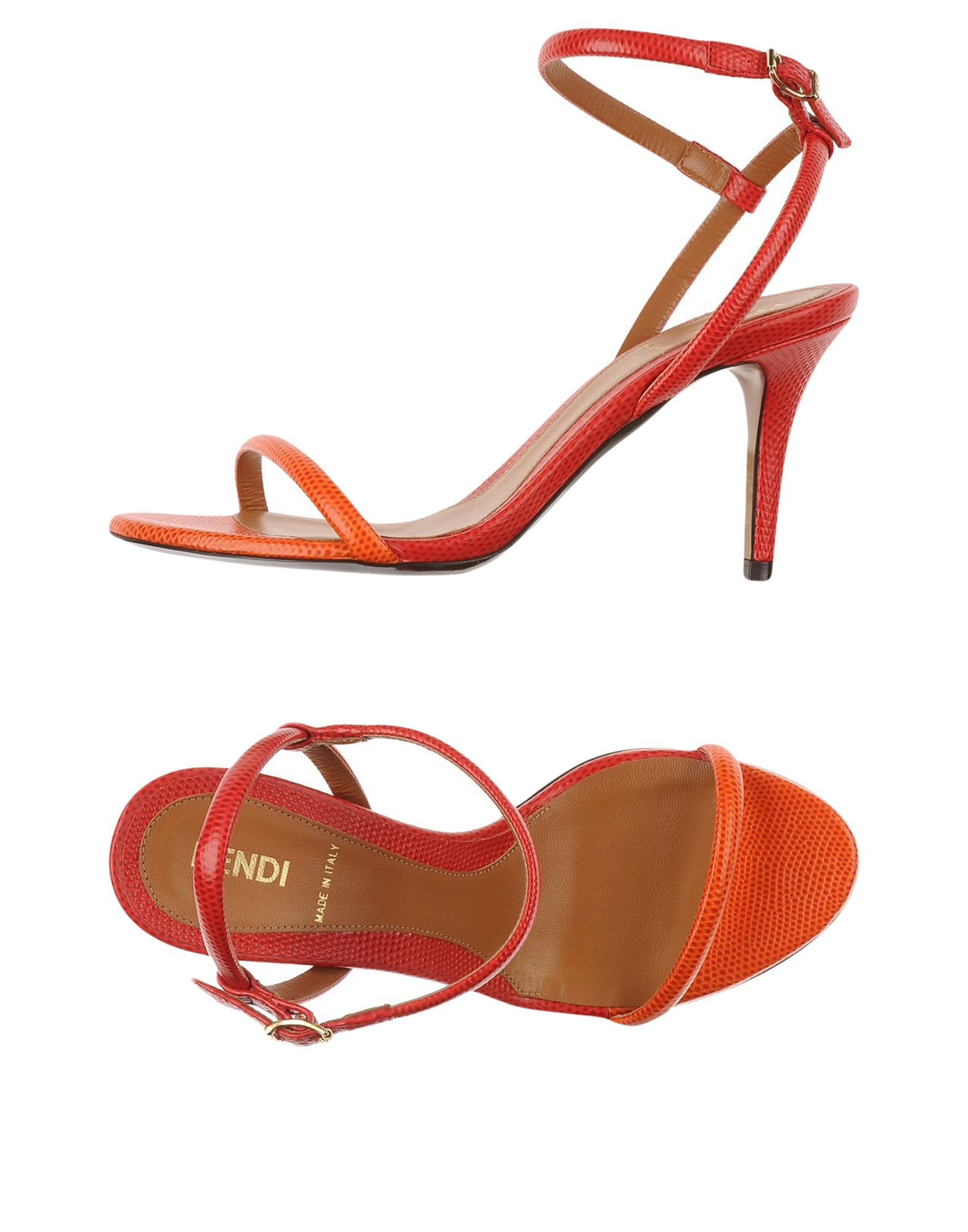 fendi red sandals