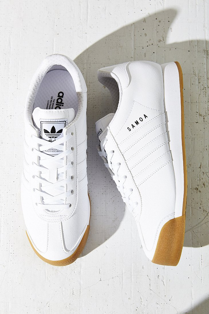 adidas white with gum sole
