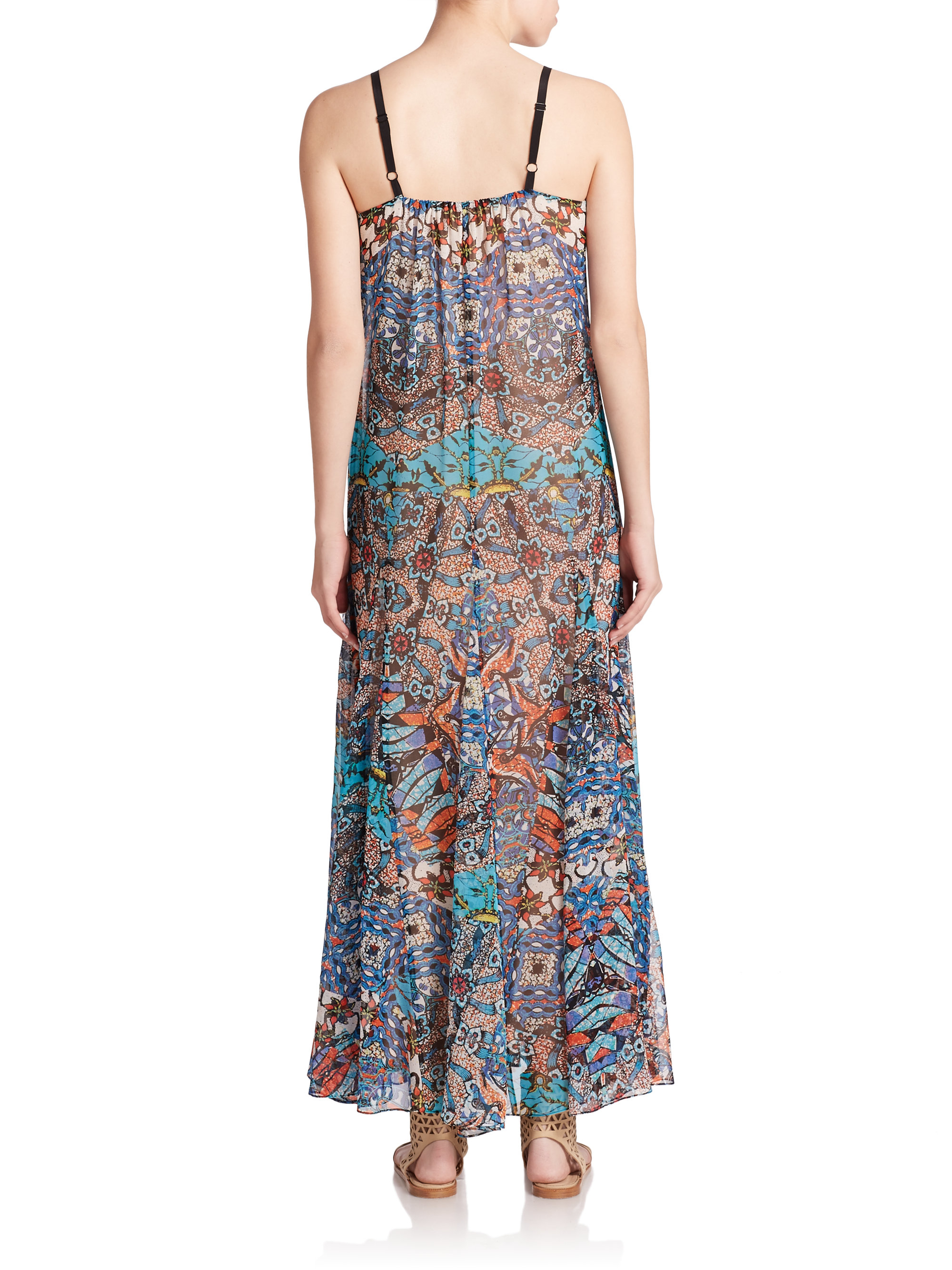 twelfth cynthia vincent silk batik print maxi dress twelfth cynthia vincent silk batik print maxi dress