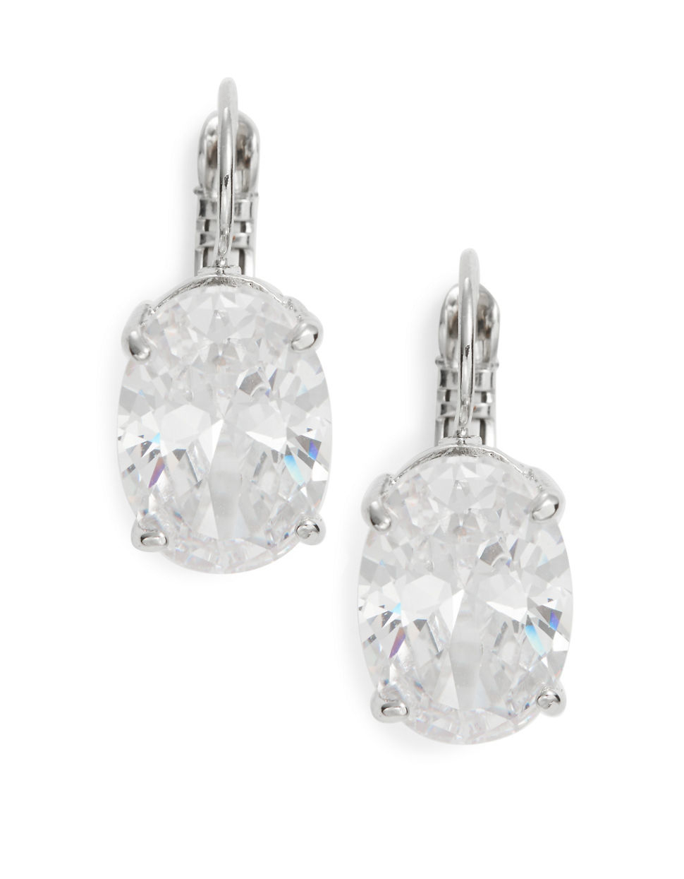 Kate spade Draped Jewels Crystal Drop Earrings in Silver | Lyst