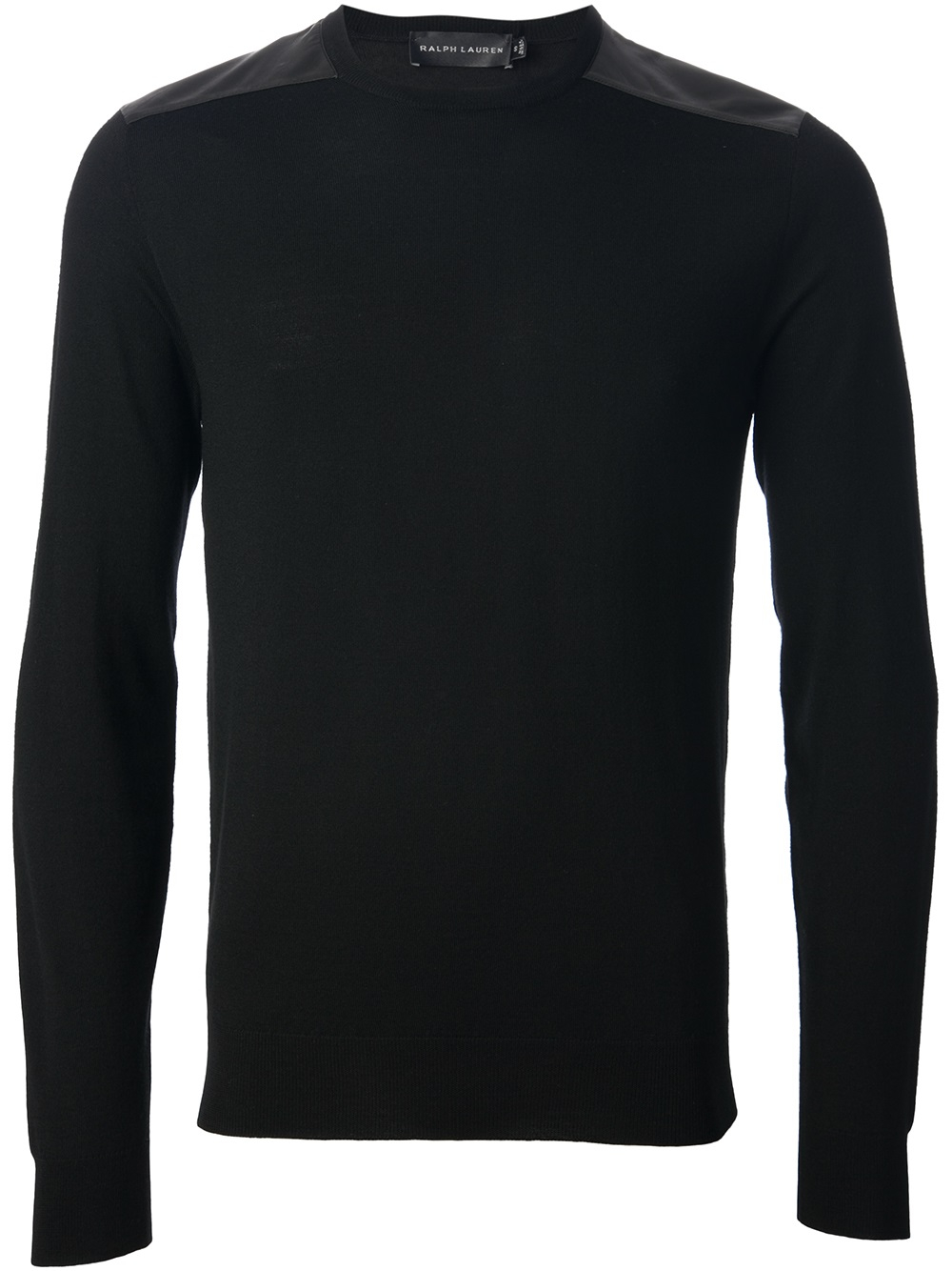 Ralph Lauren Black Label Shoulder Pads Sweater in Black for Men | Lyst